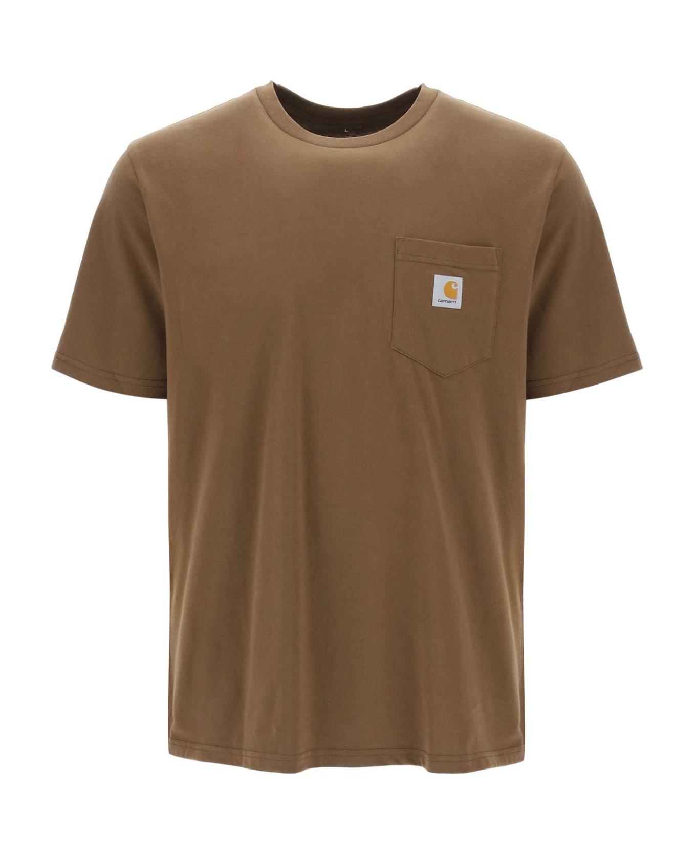 Carhartt T-shirt With Chest Pocket - LUMBER (Brown)