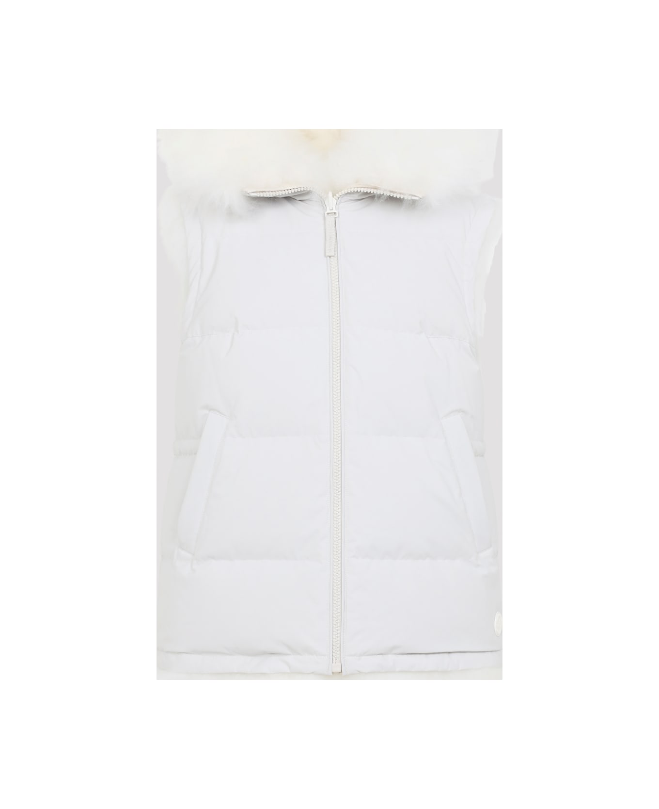 Yves Salomon Lamb Gilet - Mont Blanc