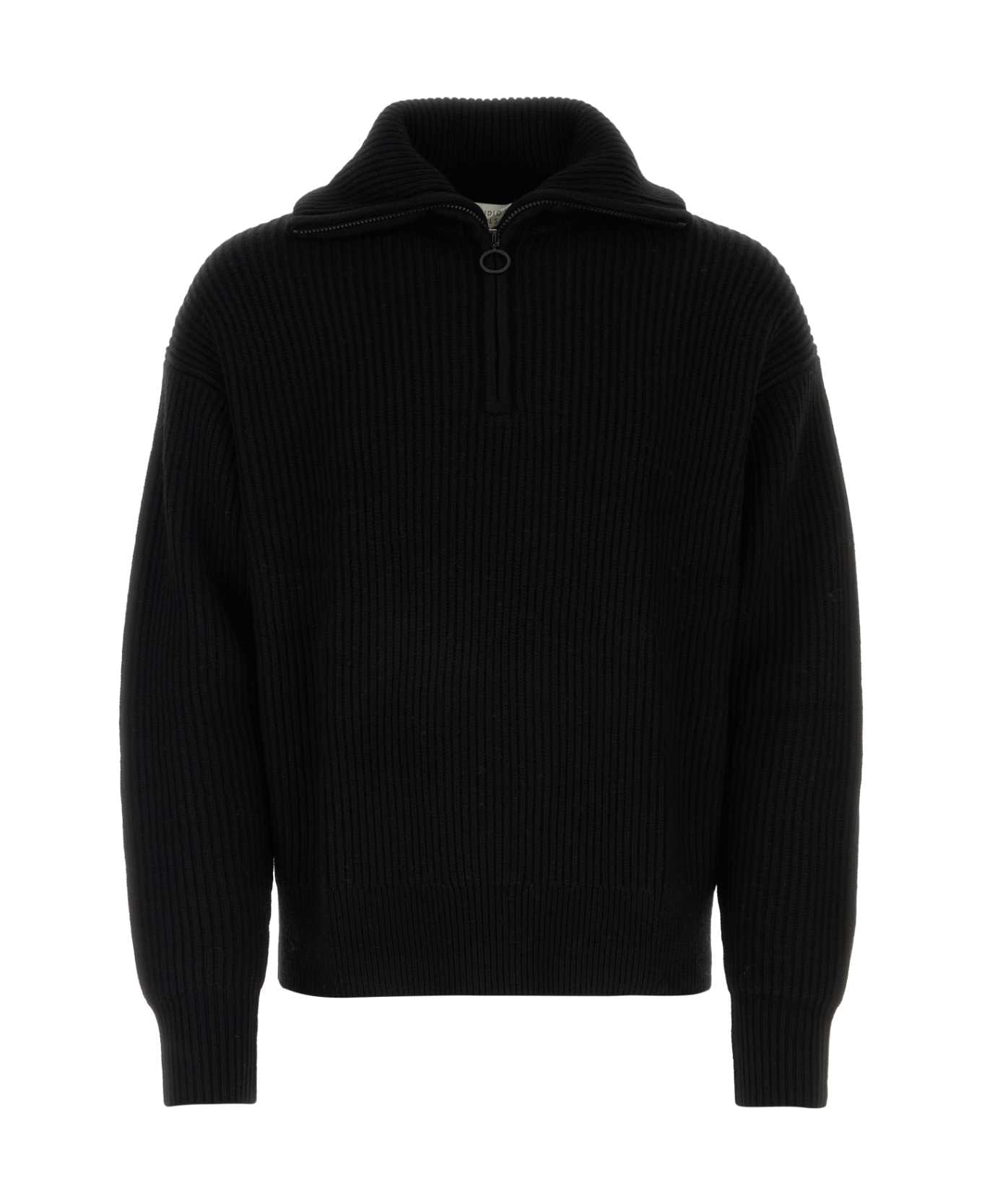 Studio Nicholson Black Wool Sweater - BLACK