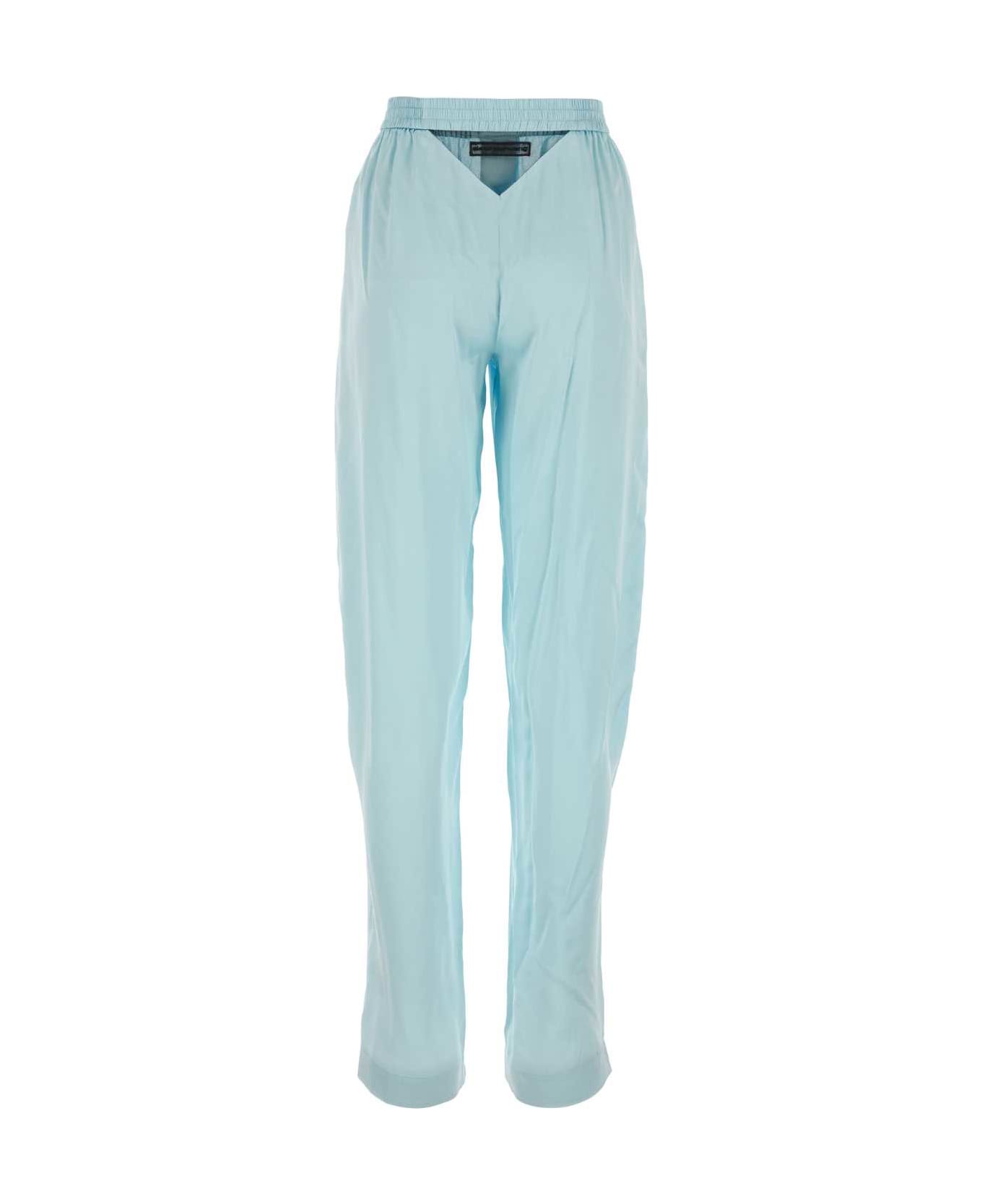 Alexander Wang Light Blue Satin Pyjama Pant - SHINEBLUE