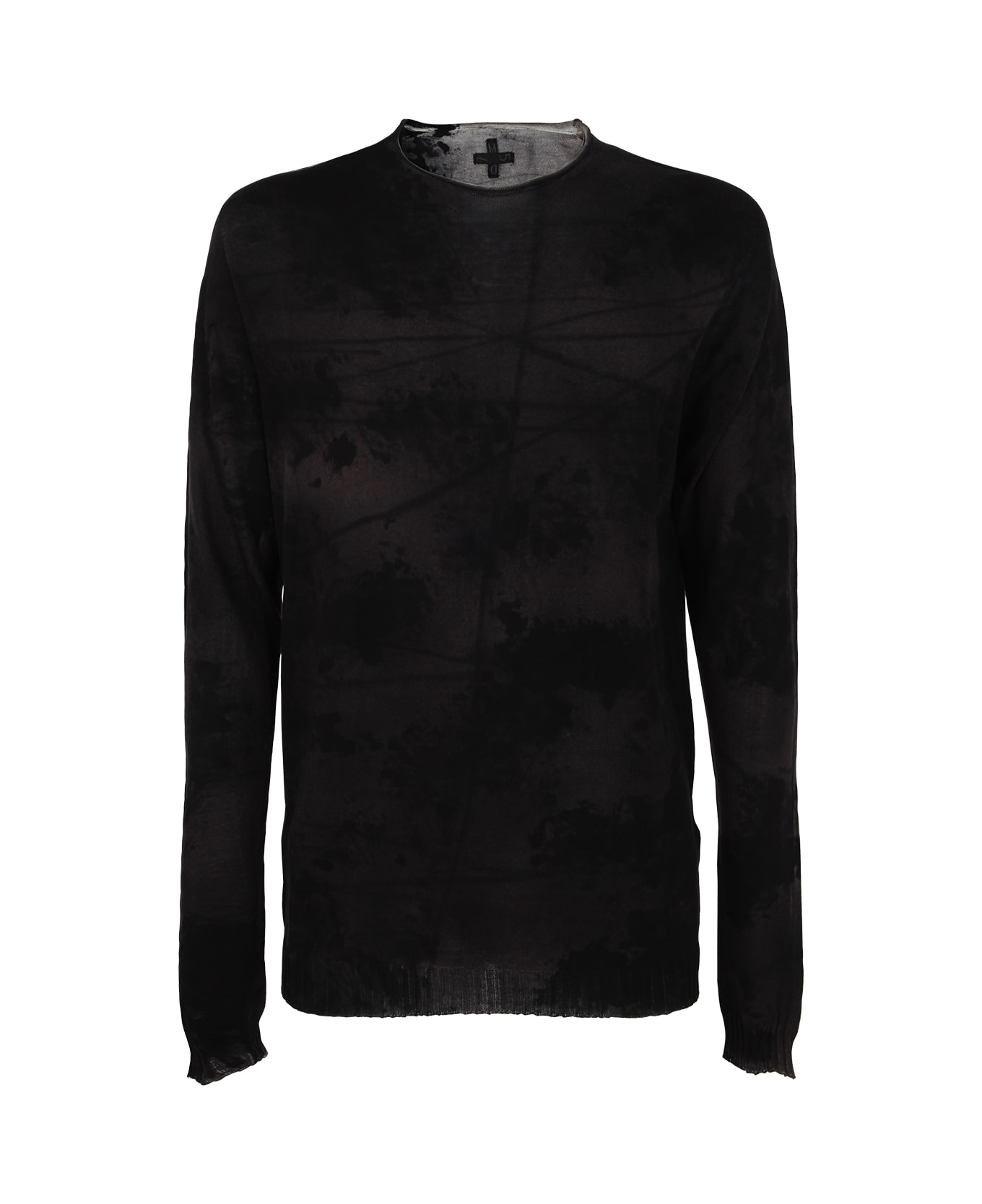 MD75 Shaded Round Neck Pullover - Black Dust