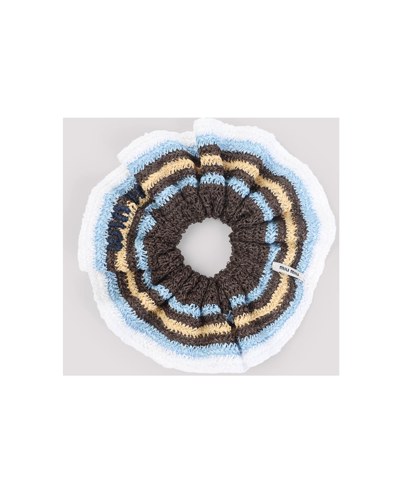 Miu Miu Cotton Scrunchie - Em Cacao Celeste Nat