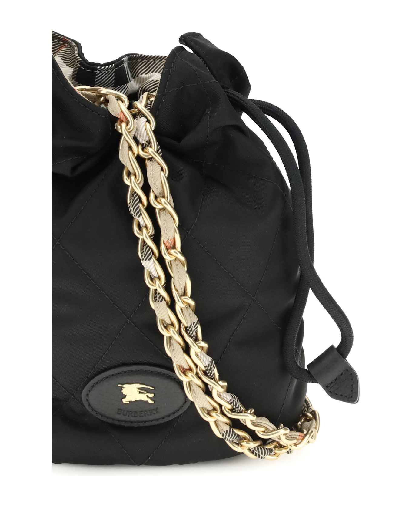 Burberry Horseshoe Bucket Bag - BLACK