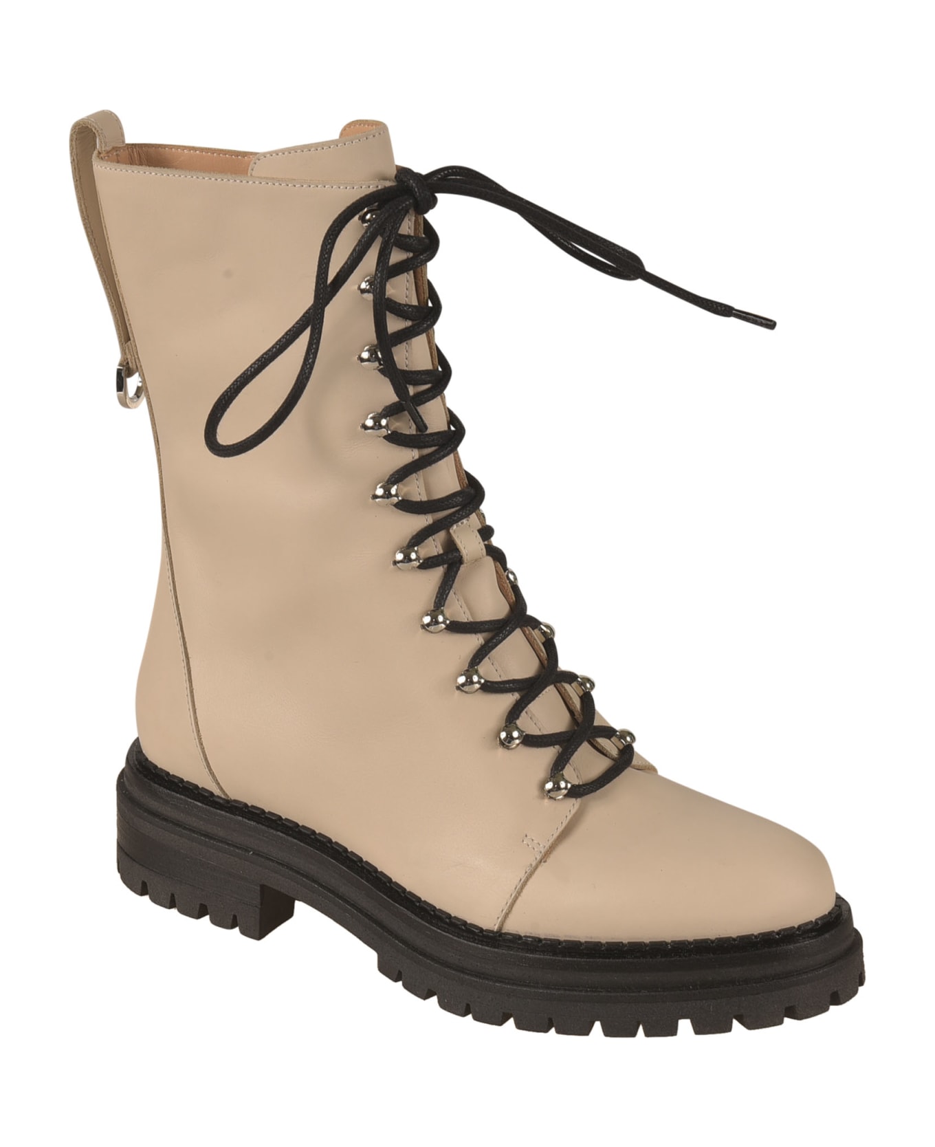 Sergio Rossi Joan Lace-up Boots - Beige