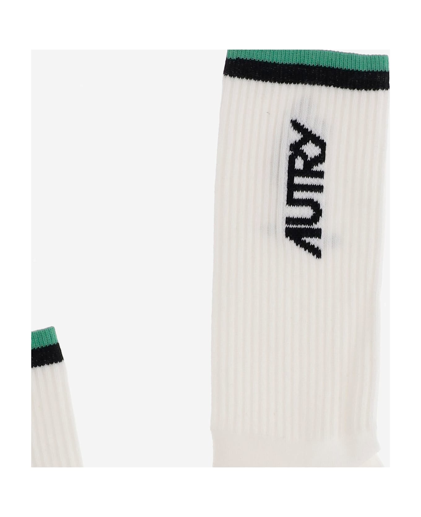 Autry Cotton Socks With Logo - White