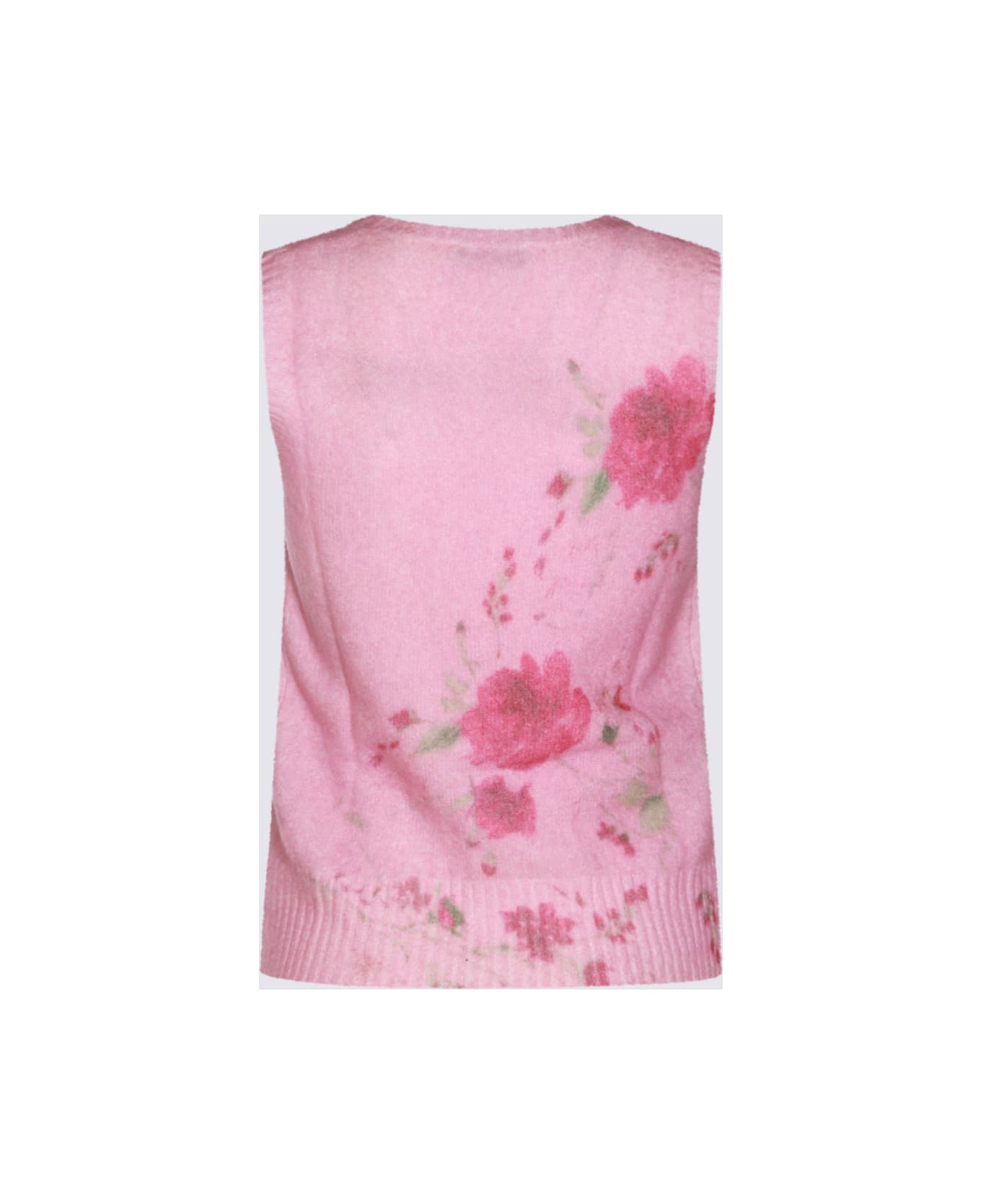 Blumarine Pink Wool Top - PINK/MULTI