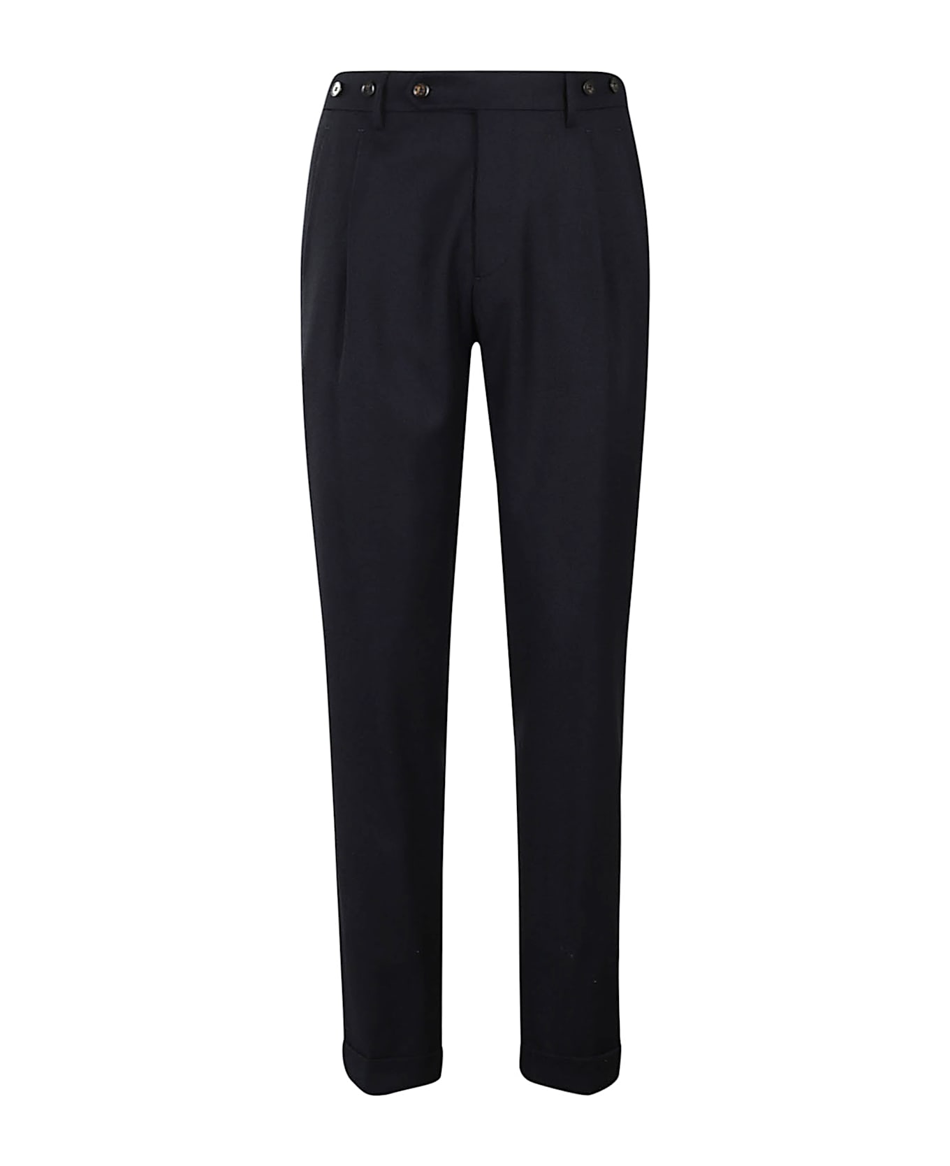 Berwich Barber Long Pant 2 Pences Lana Light Melange - Navy