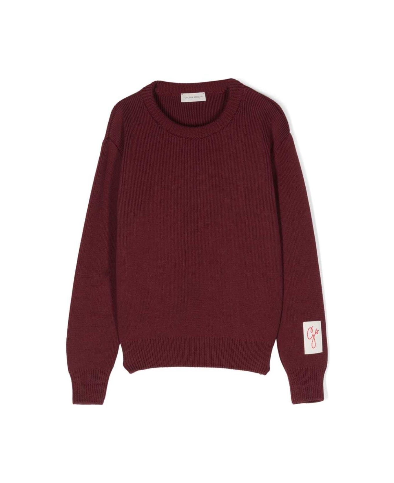 Golden Goose Golden/ Knit Regular Crewneck/ Cotton With Logo Include Il Codice Gyp01401 | P001082 -40233 - Red