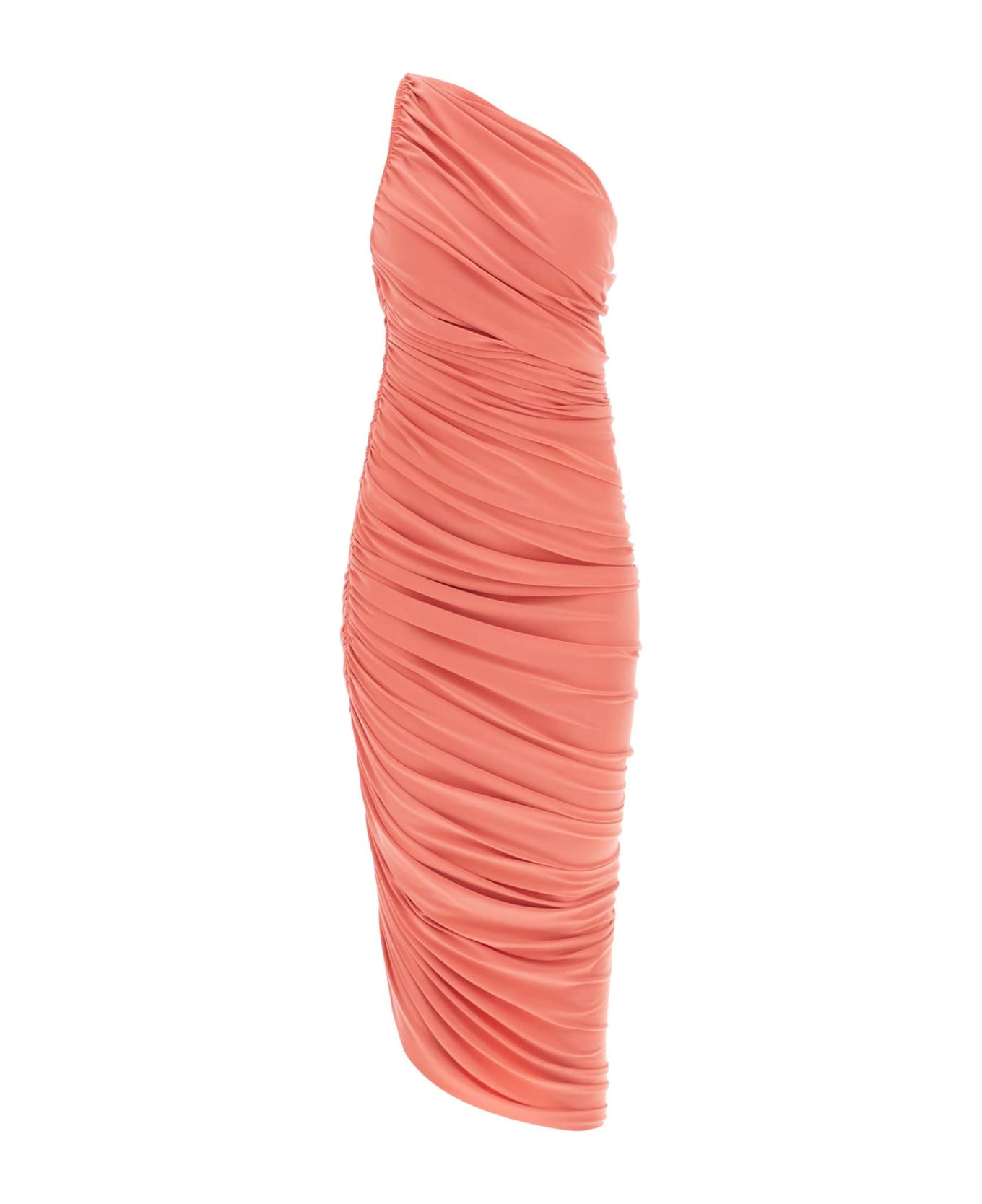 Norma Kamali 'diana' One-shoulder Dress - PAPAYA (Pink)