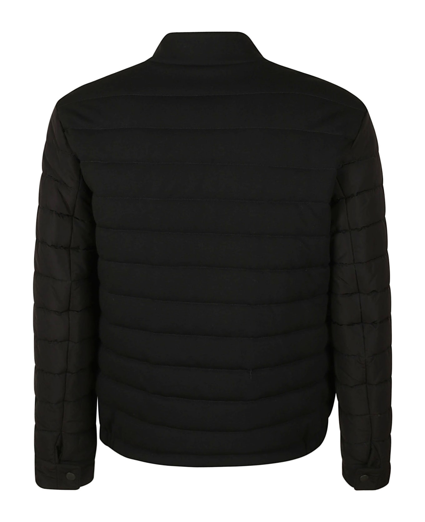 Dolce & Gabbana Logo Patched Padded Jacket - Black