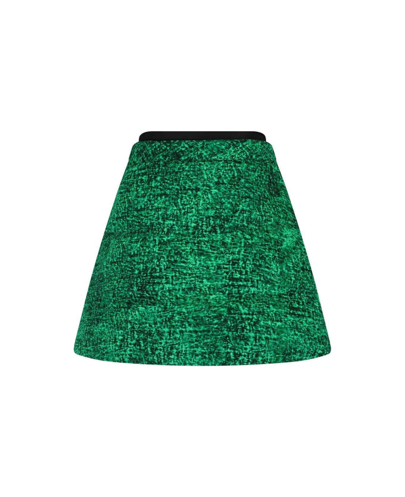 Moncler X J.w. Anderson Mini Printed Skirt - Green