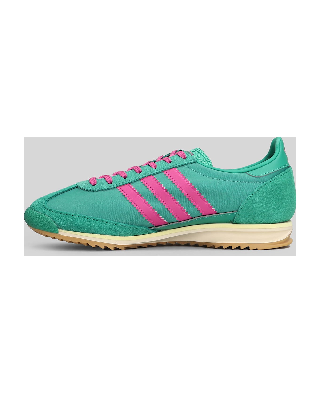 Adidas Sl 72 Og Sneakers In Green Suede And Fabric - green