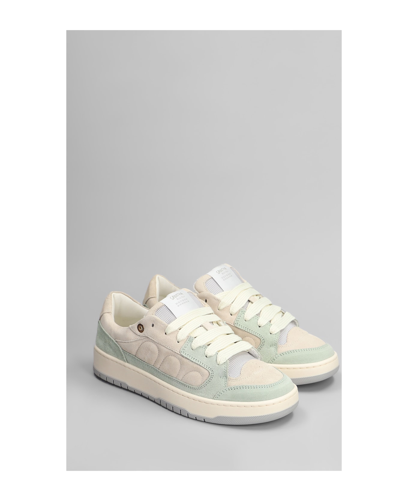 Paura Santha 2 Sneakers In Beige Suede - beige