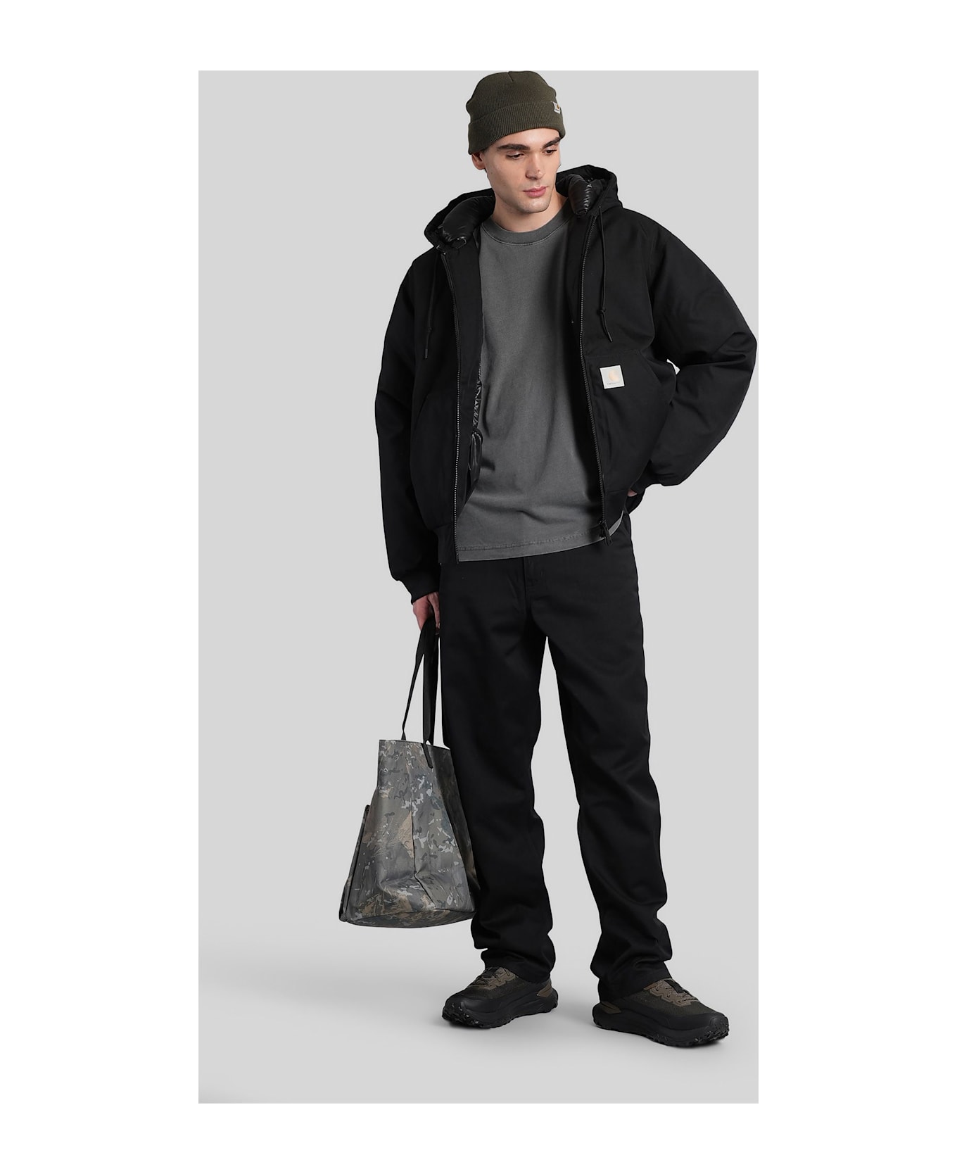 Carhartt Og Active Cold Jkt Casual Jacket In Black Nylon - black