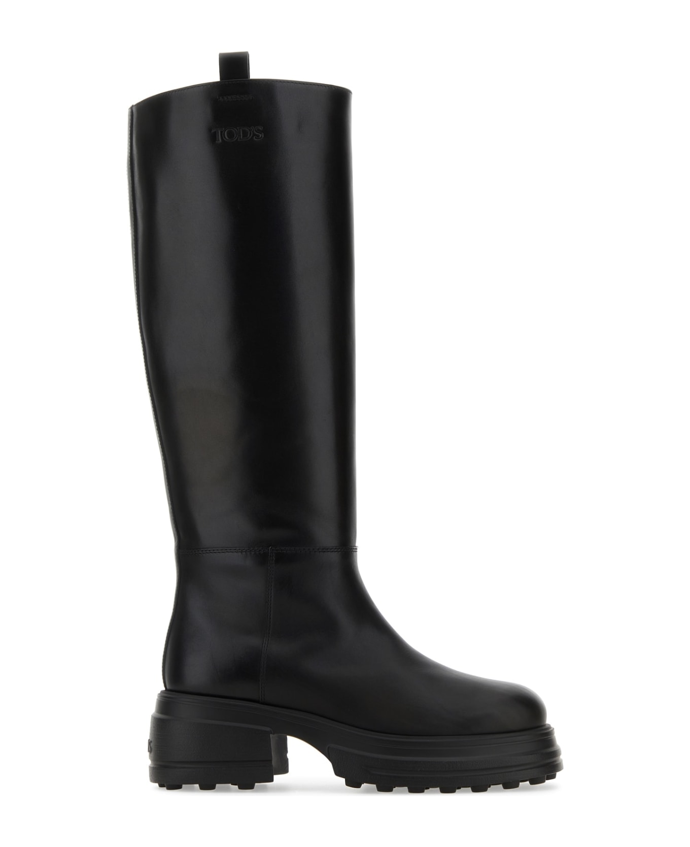 Tod's Black Leather Boots - NERO