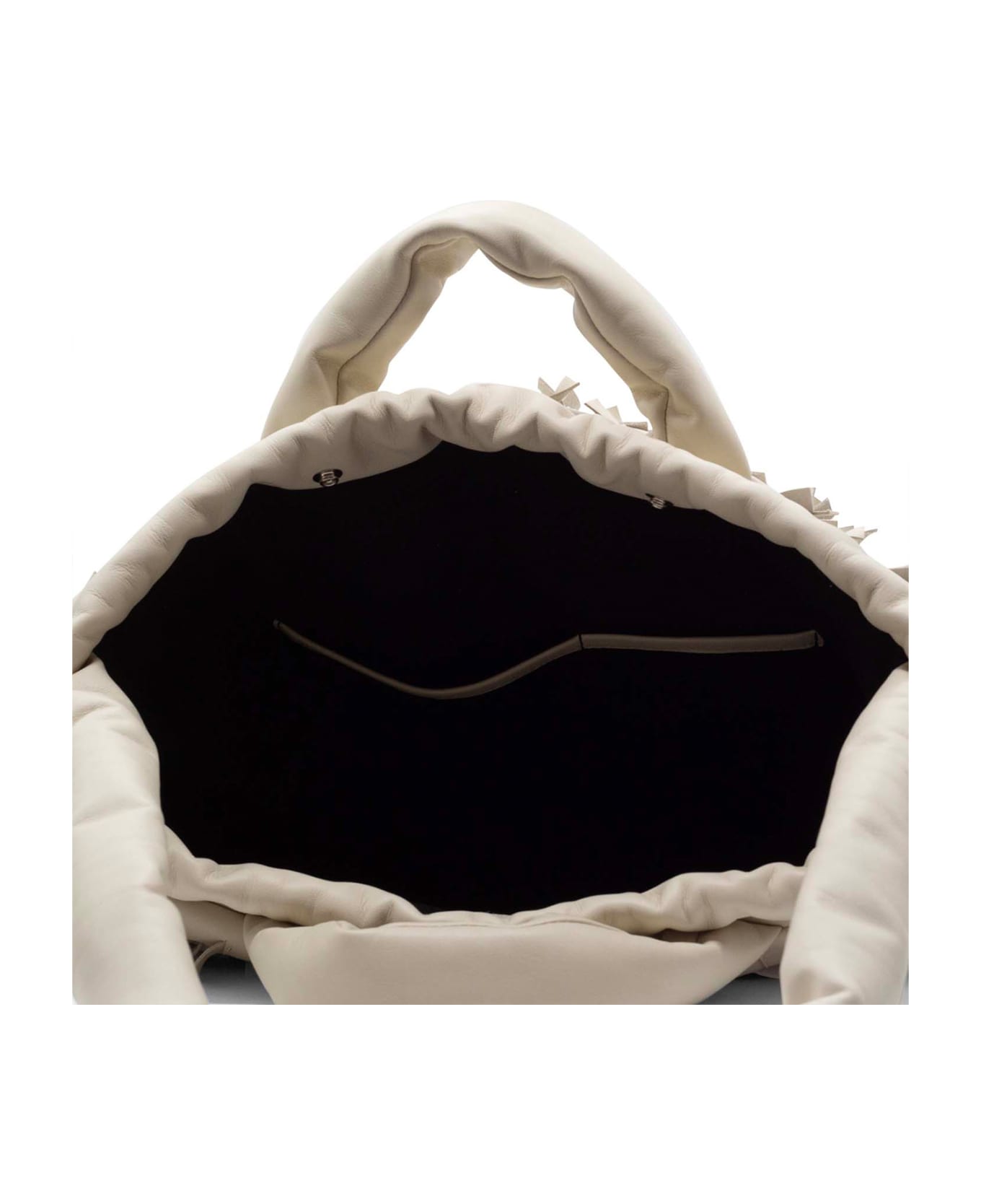 Vic Matié White Leather Handbag With Shoulder Strap - OSSO