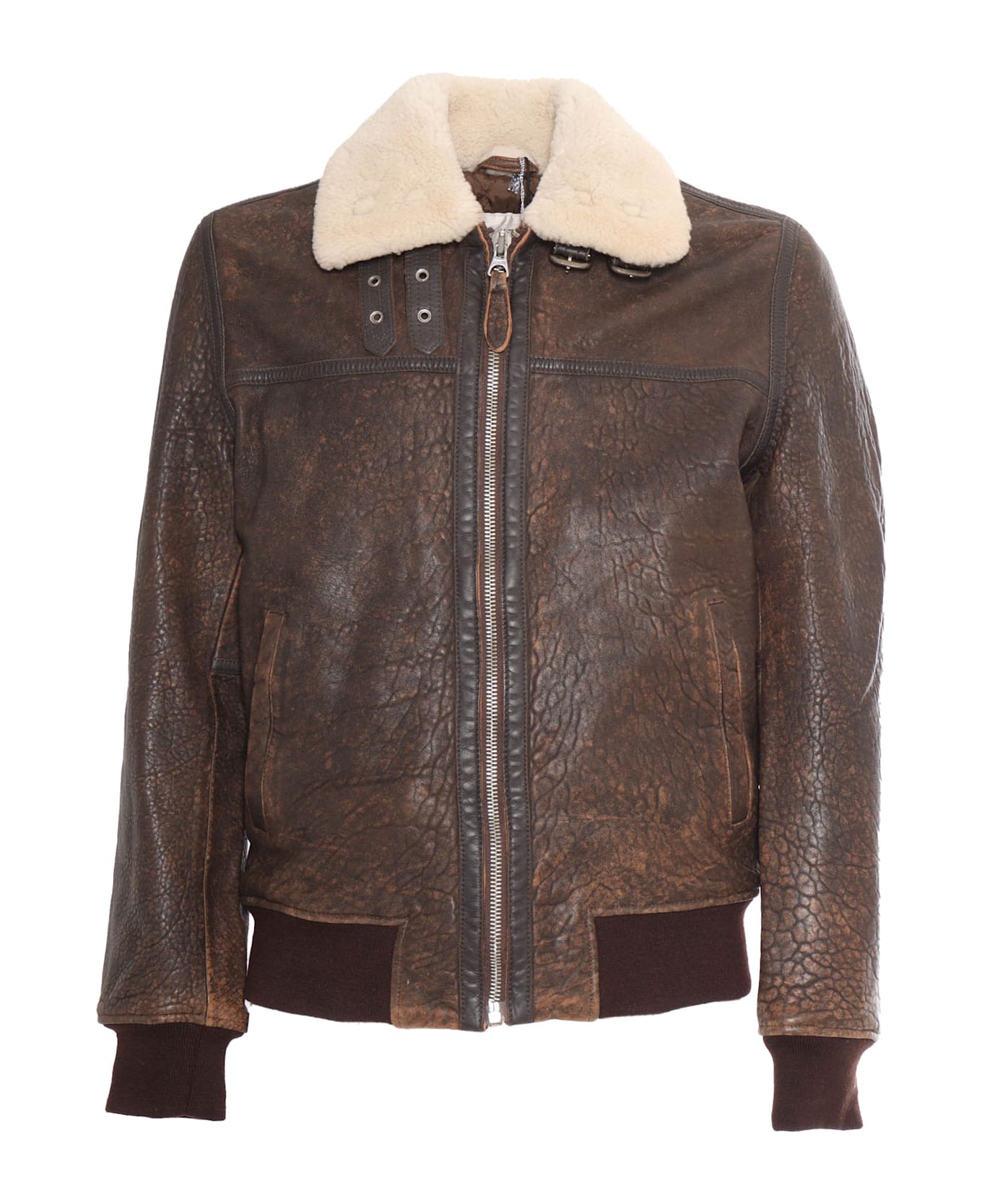 Schott NYC Leather Jacket - BROWN