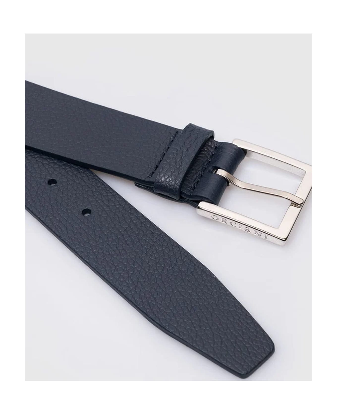 Orciani Navy Blue Leather Belt - Blue