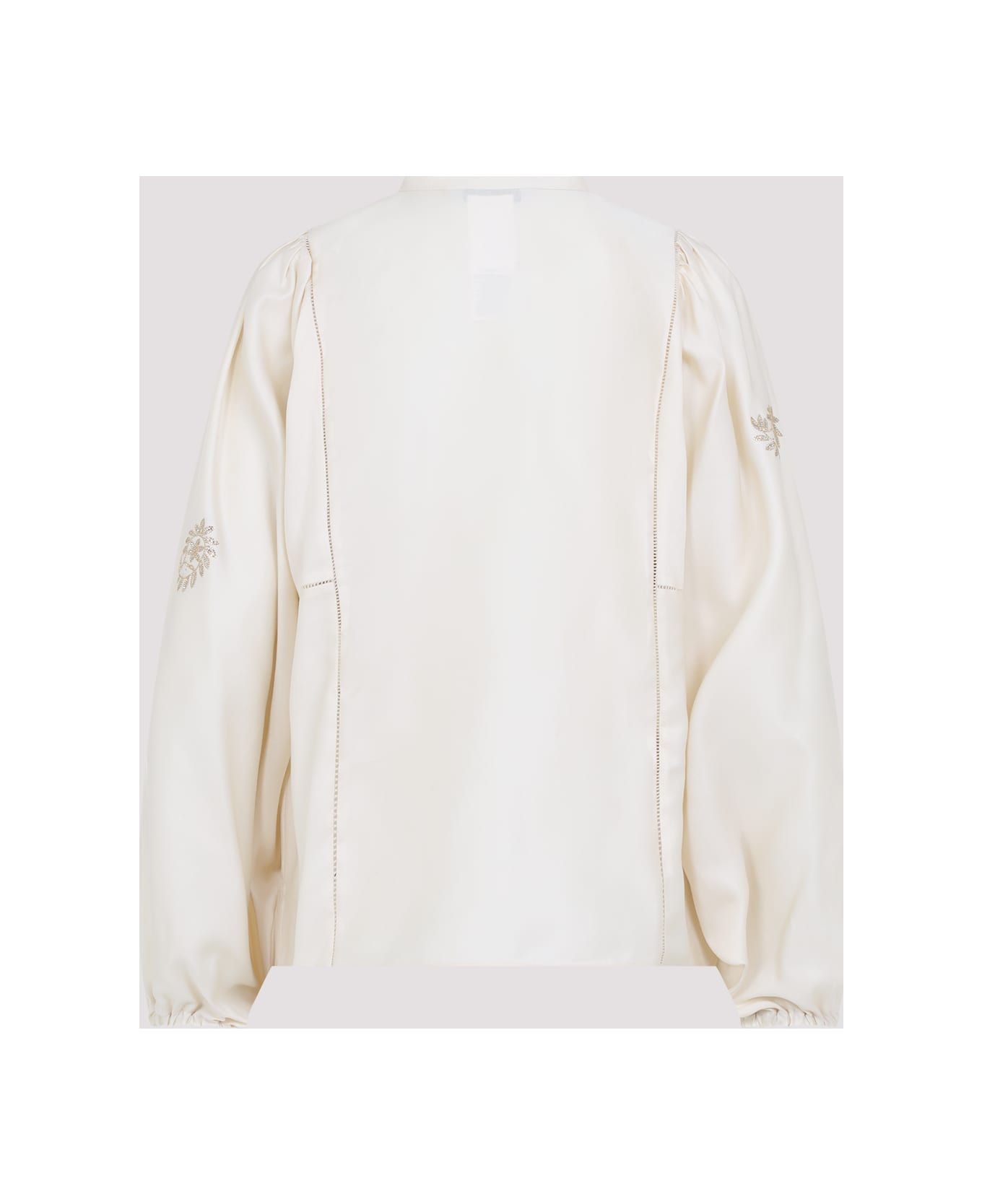 Max Mara Caladio Ricamo Blouse - Bianco Tela
