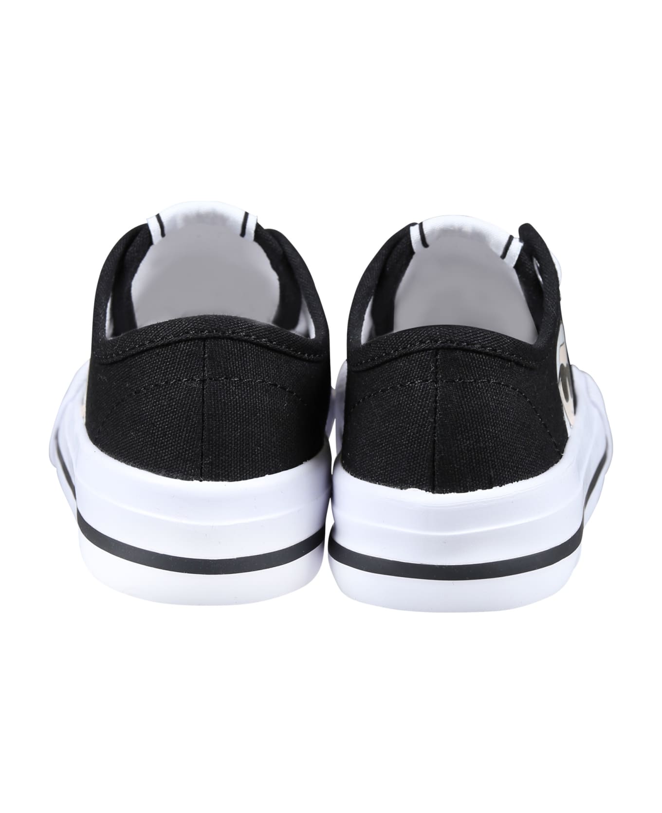 Karl Lagerfeld Kids Black Sneakers For Kids With Karl Print - Black