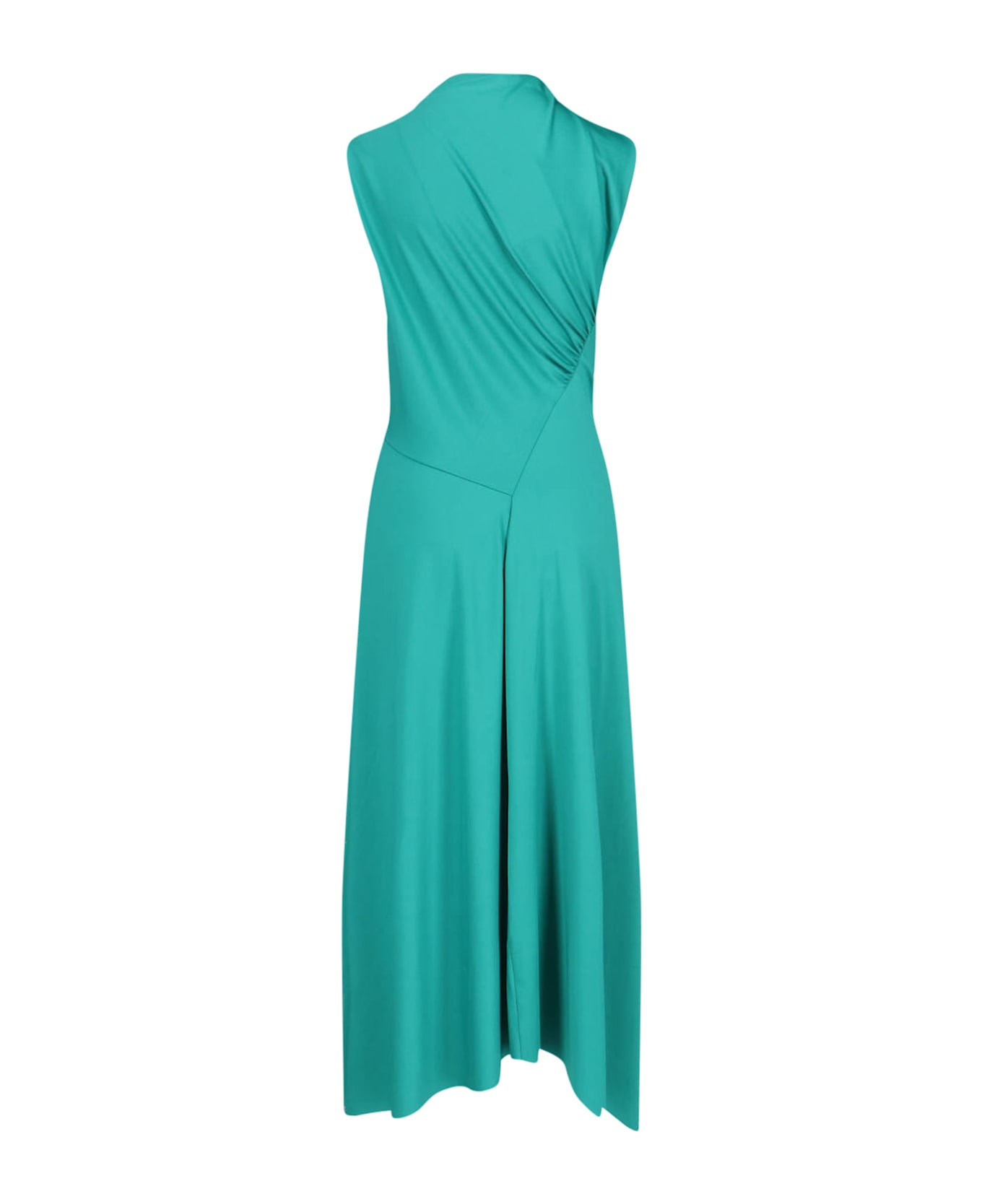 Victoria Beckham Asymmetric Maxi Dress - Green