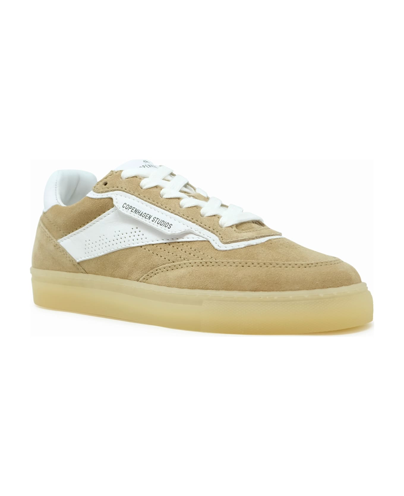 Copenhagen Sand/white Suede Sneakers - SAND