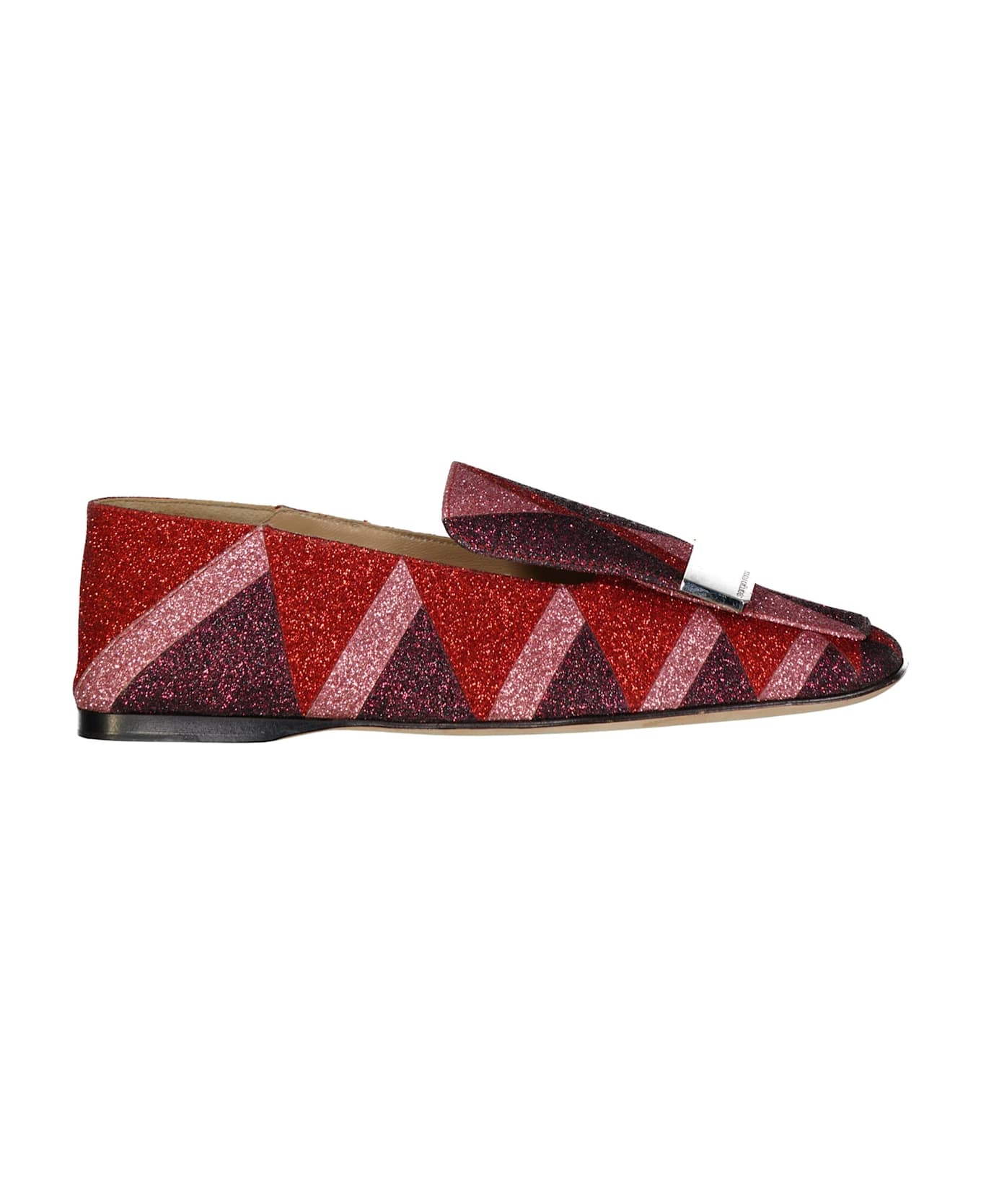Sergio Rossi Glitter Loafers - Red