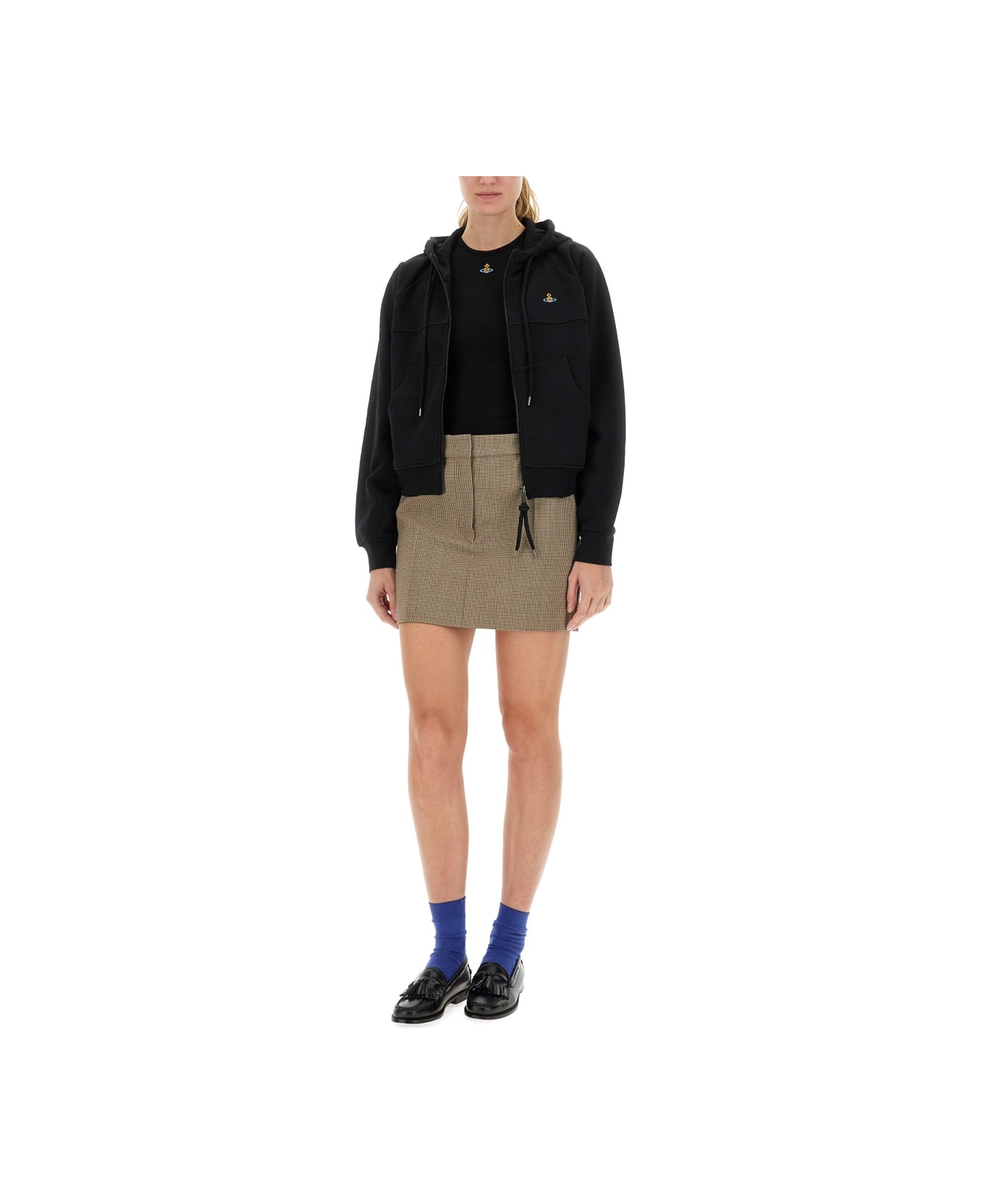 Vivienne Westwood Zipper Hoodie - BLACK