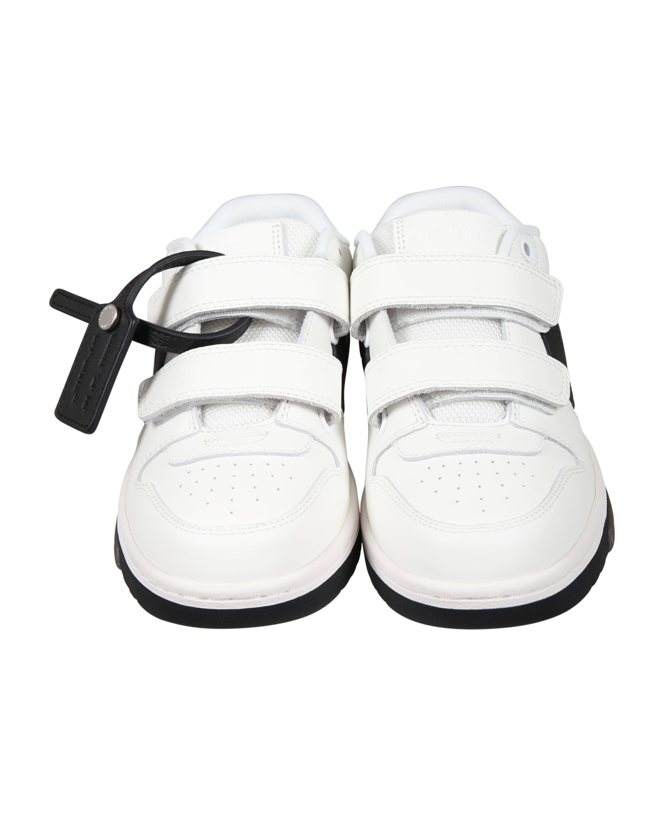 Off-White White Sneakers For Kids With Iconic Arrow - White