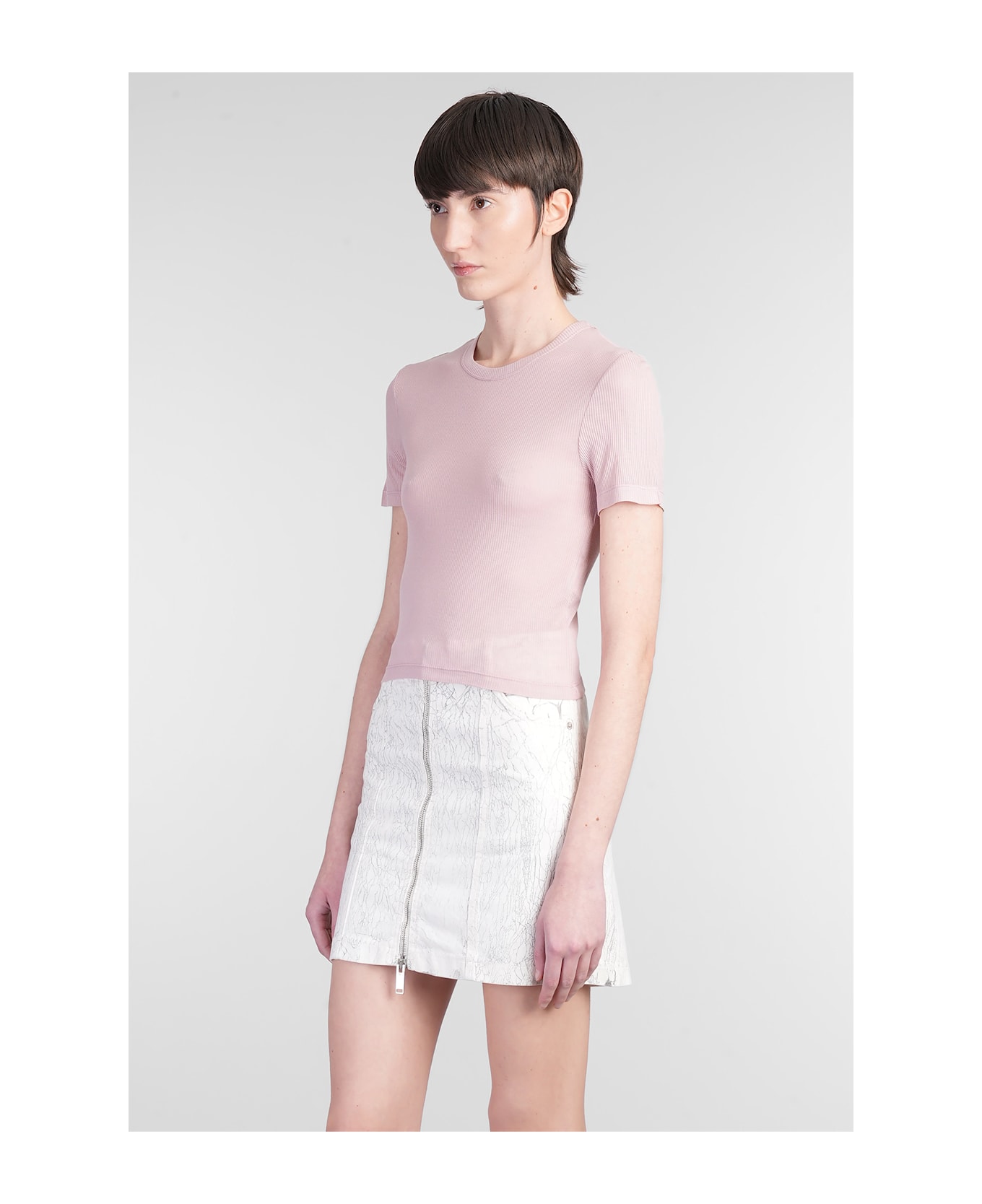 HALFBOY T-shirt In Rose-pink Modal - rose-pink