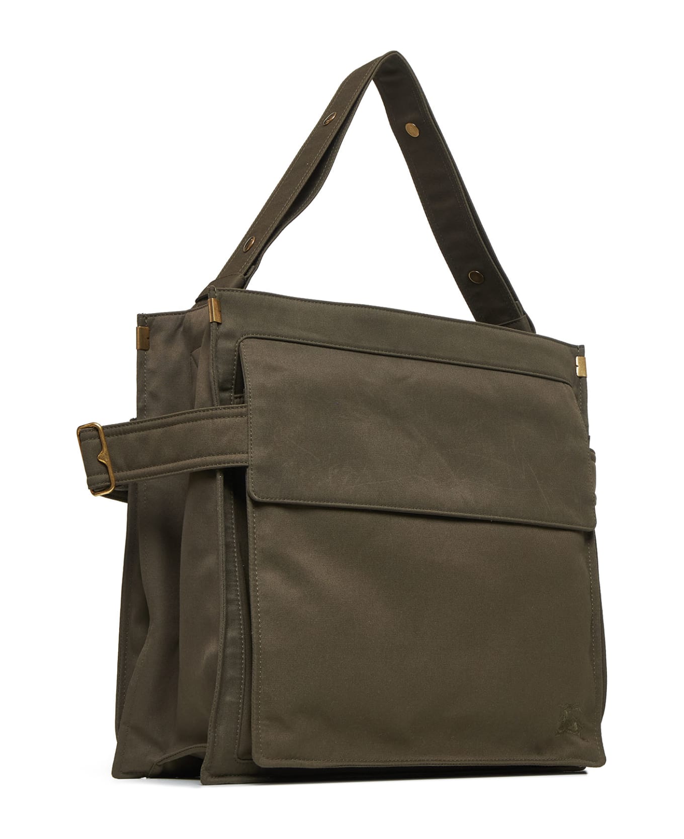 Burberry Military Green Canvas Medium Tote Trench Shopping Bag - MILITARY