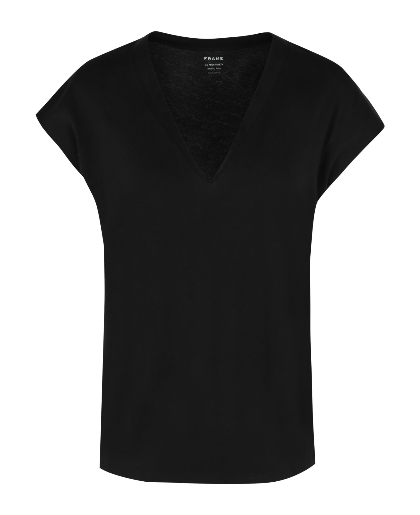 Frame V-neck T-shirt - black Tシャツ