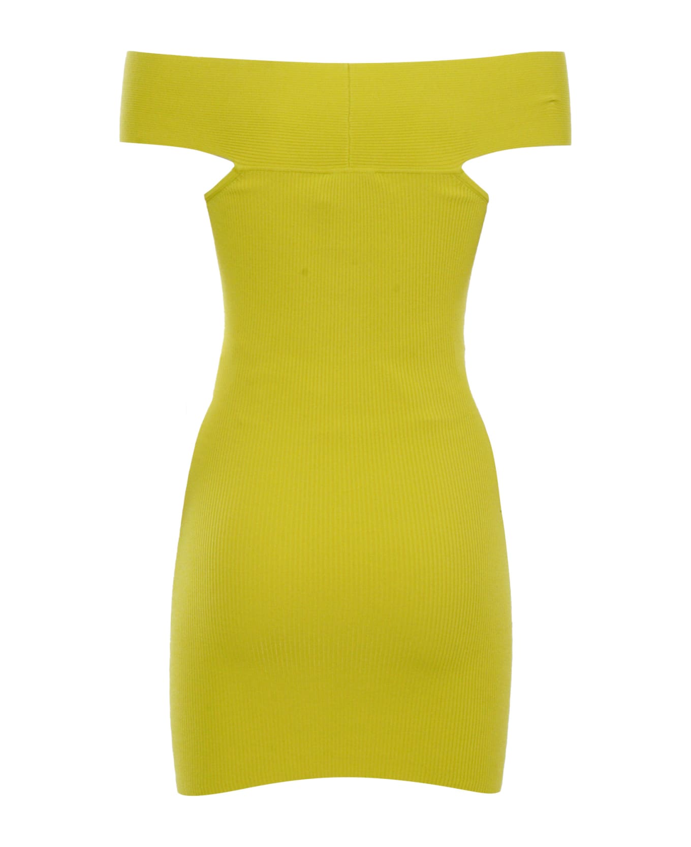 Elisabetta Franchi Yellow Knitted Dress - YELLOW