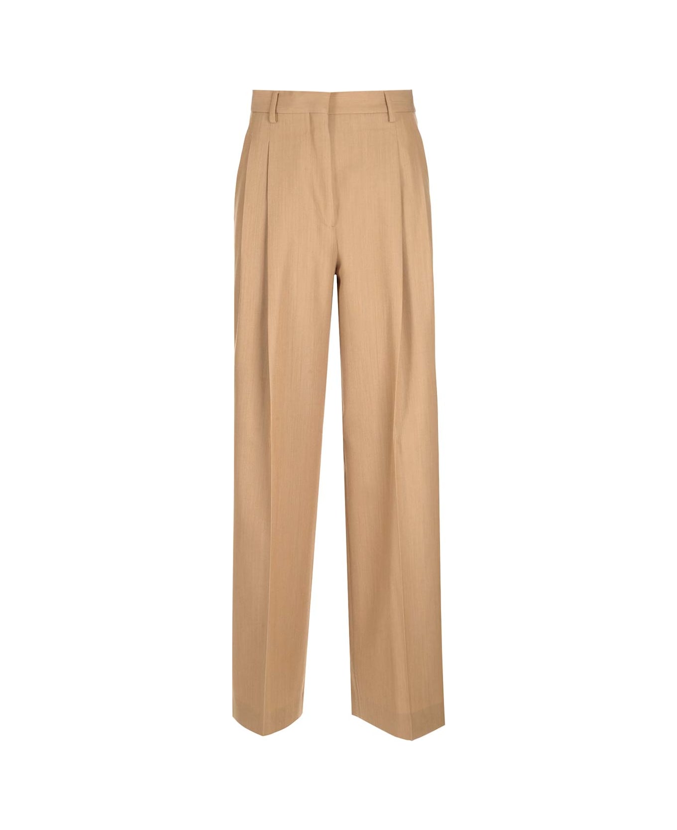 Burberry 'madge' Wide-leg Trousers - Beige