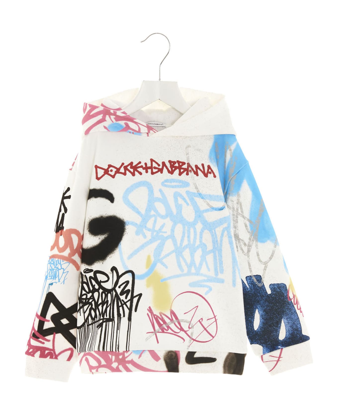 Dolce & Gabbana 'logo Graffiti' Hoodie - Multicolor
