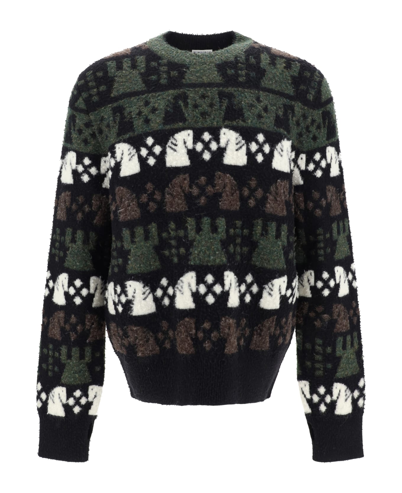 Burberry Chess Pattern Sweater - Black Ip Pat