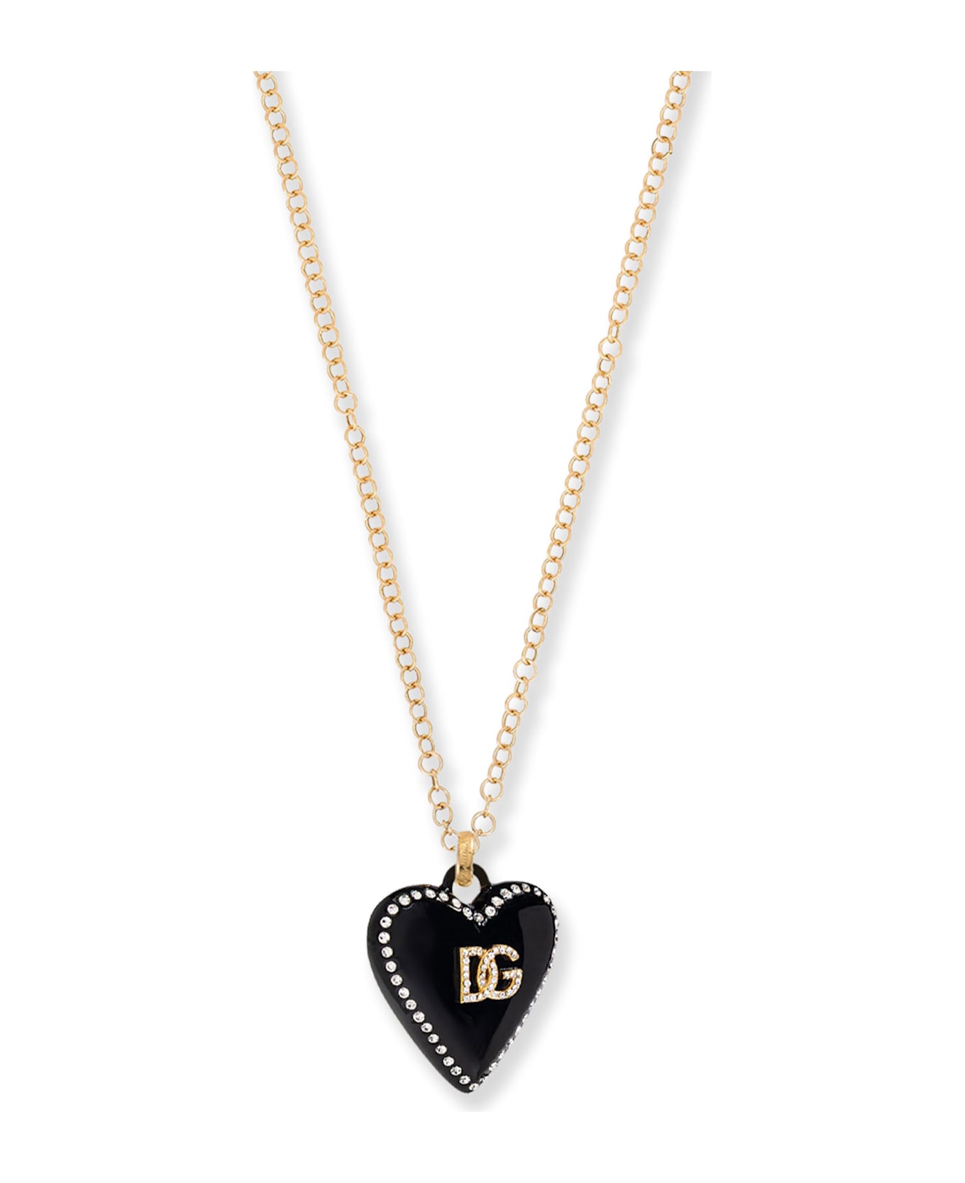 Dolce 
Gabbana Metal Necklace With Rhinestones - Golden