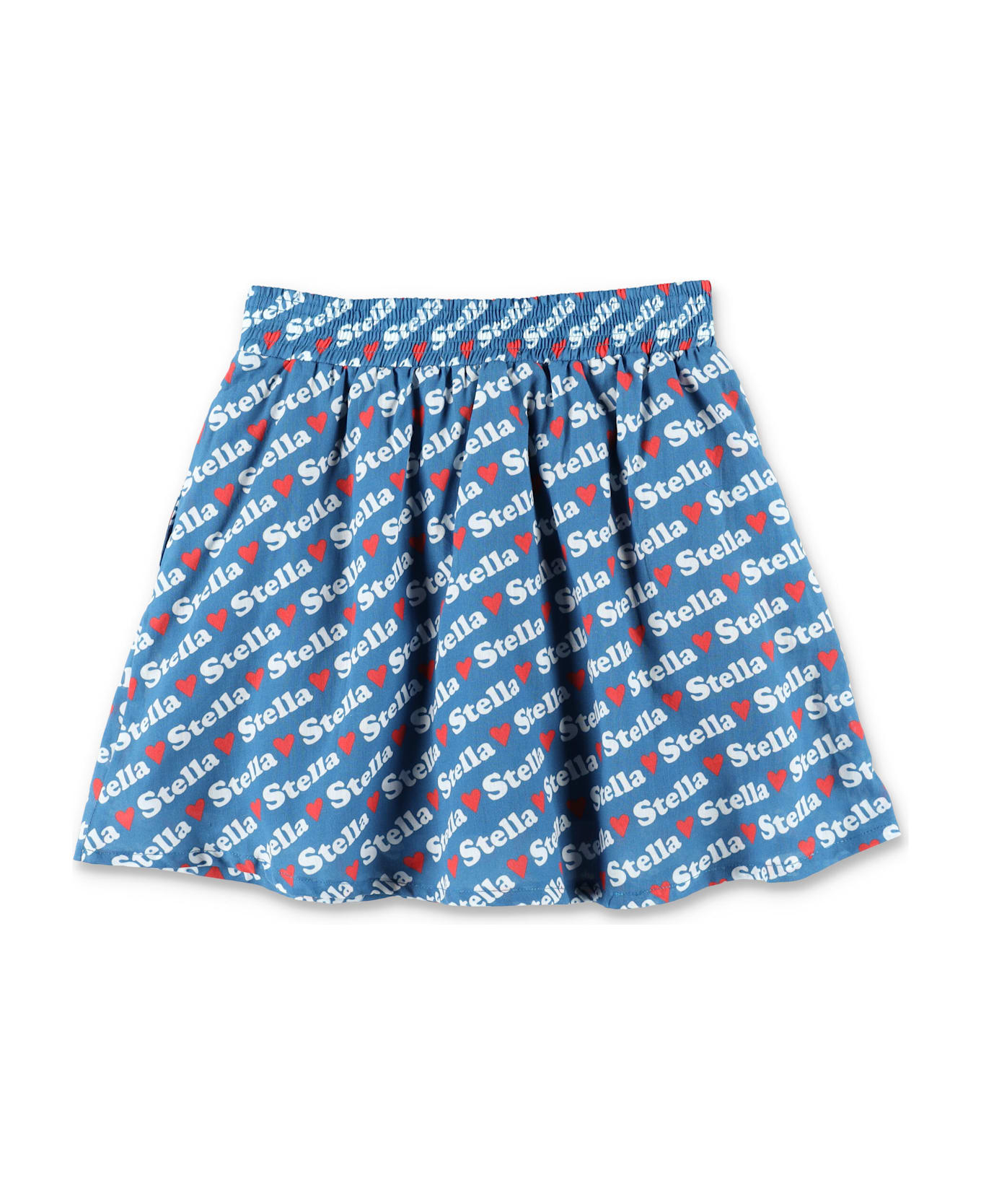Stella McCartney Kids Kid - Lettering Logo Print Skirt - BLUE