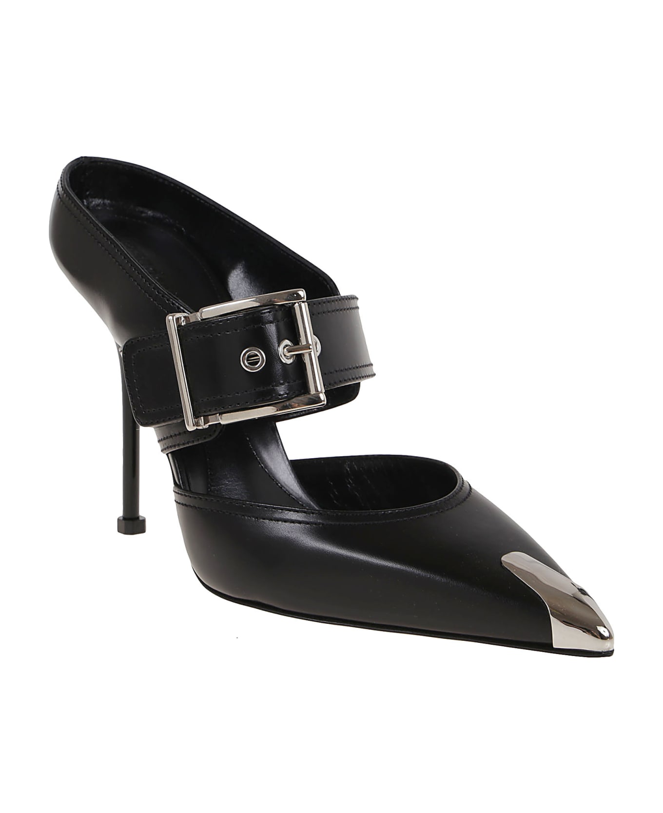 Alexander McQueen Leather Upper And So - Black Silver