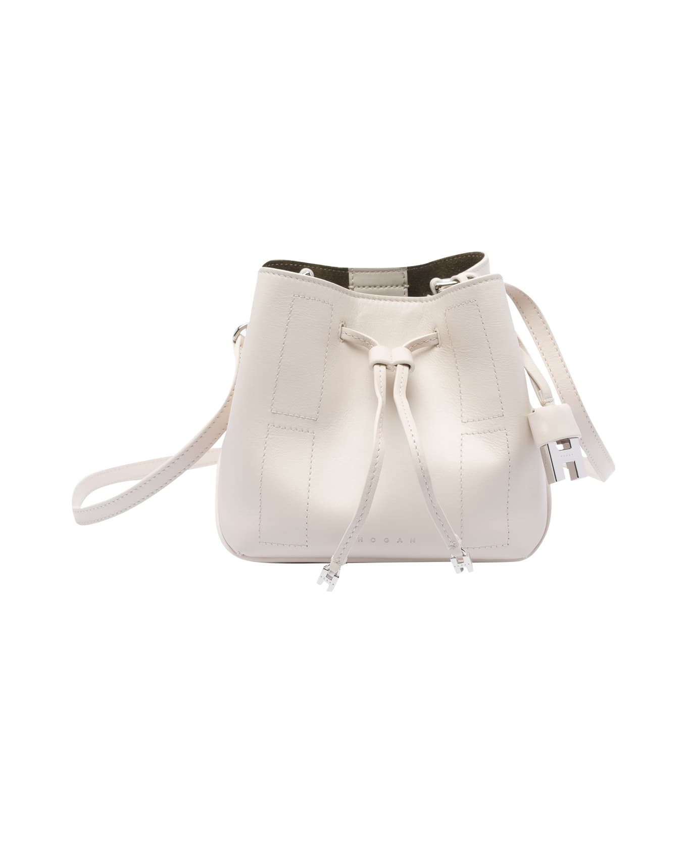 Hogan Mini Hogan Hocket Bucket Bag - White