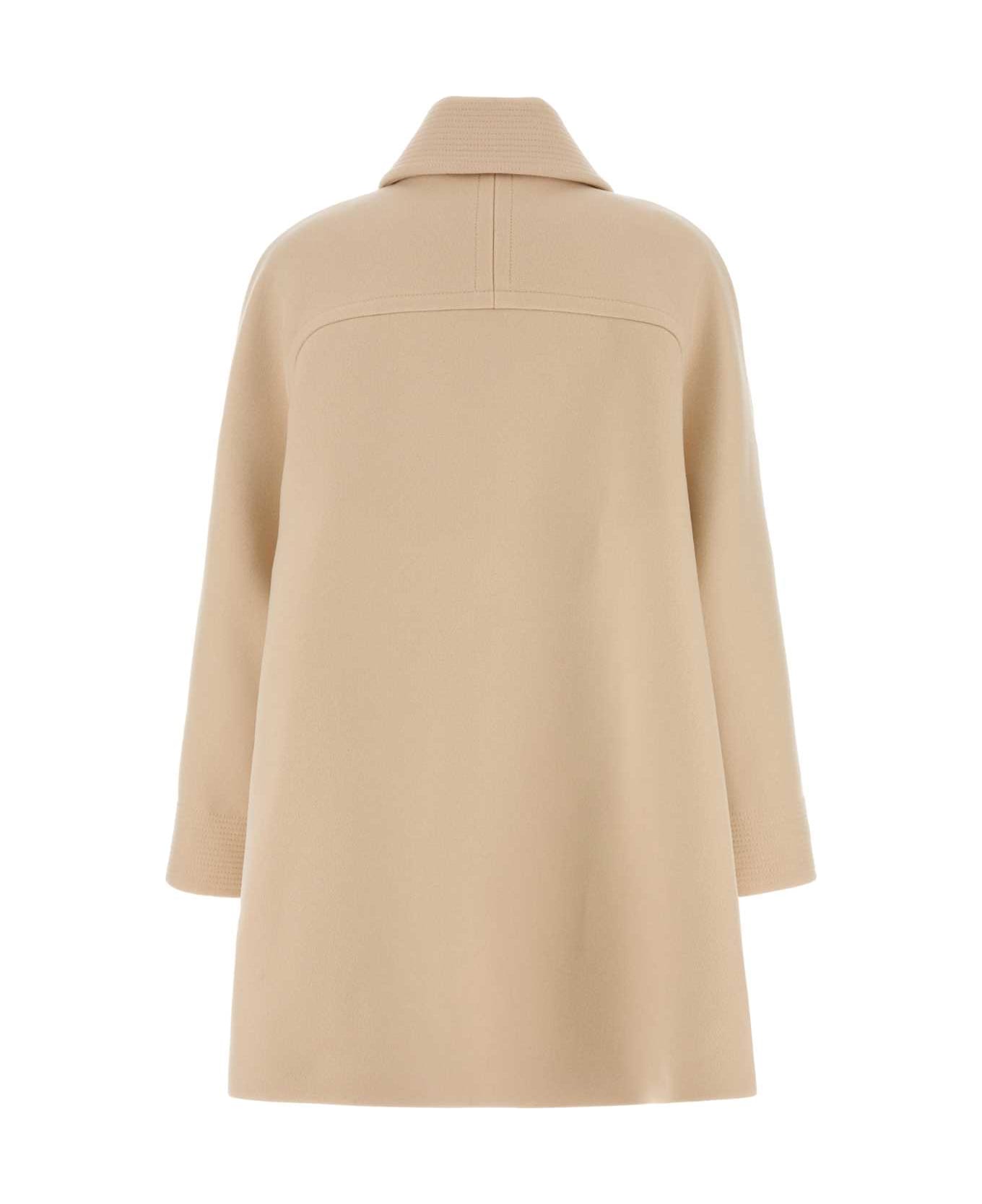 Valentino Garavani Cream Wool Coat - BETULLA