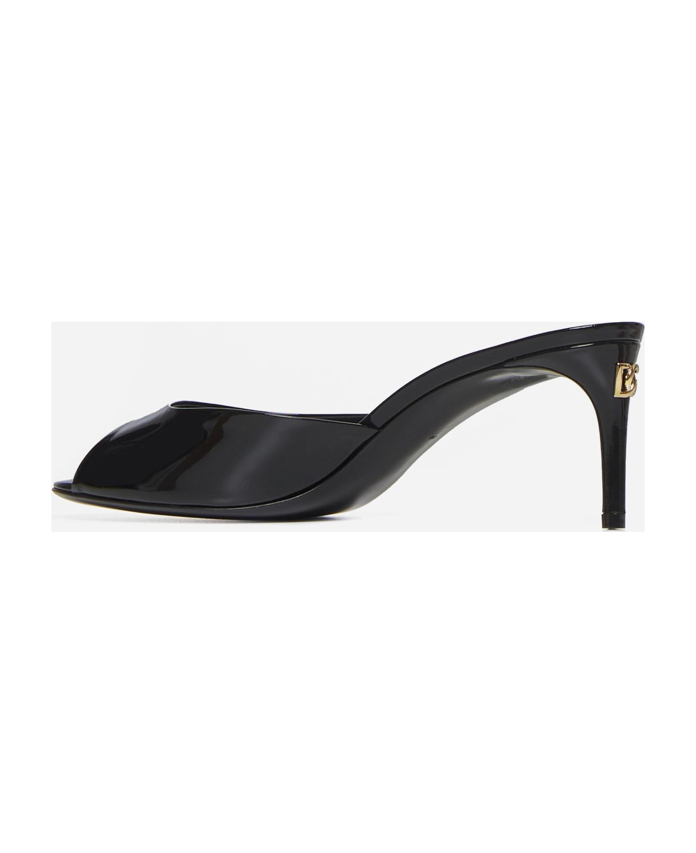 Dolce & Gabbana Patent Leather Sandals - Black