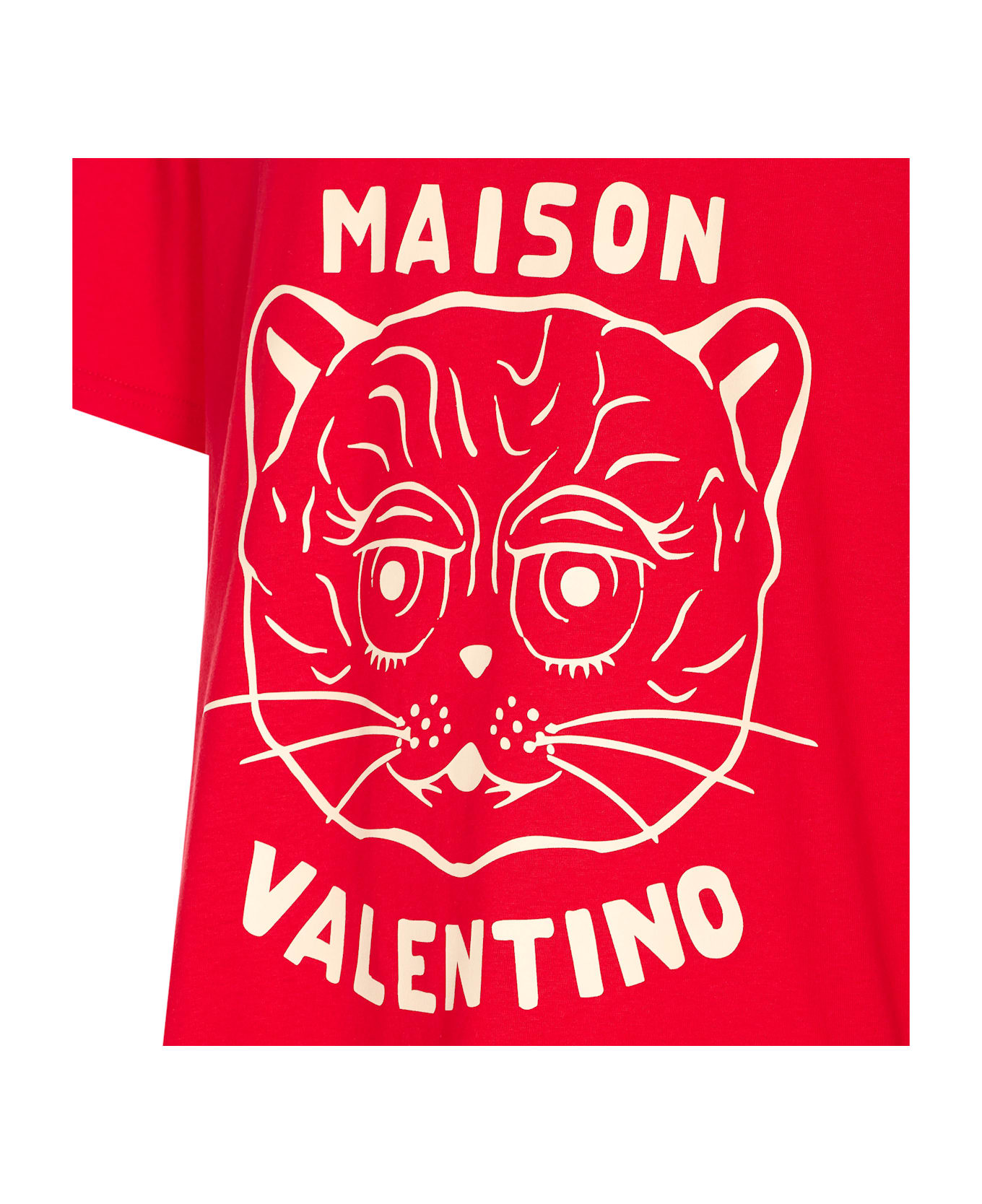 Valentino Garavani Le Chat De La Maison Print T-shirt - Red