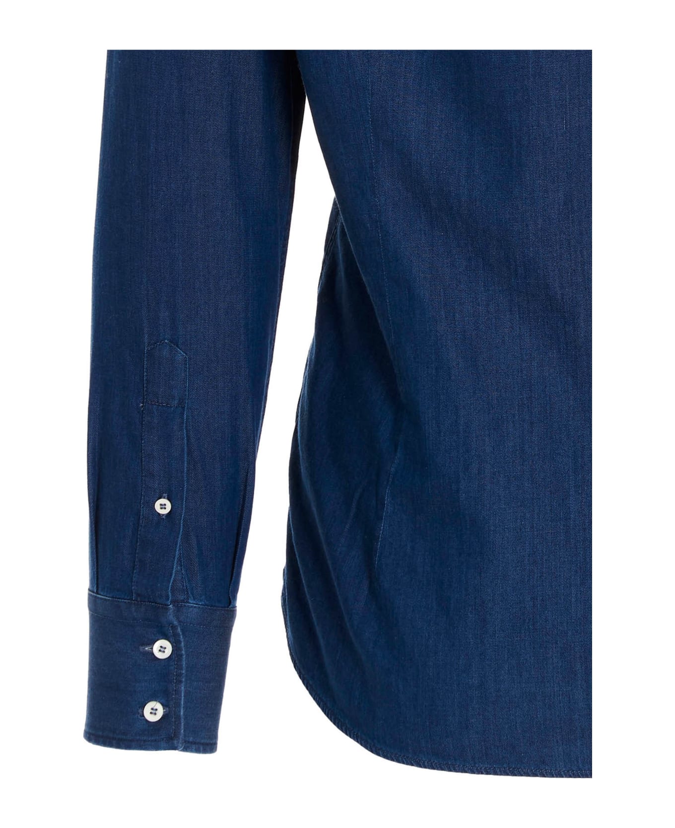 Brunello Cucinelli Long-sleeved Buttoned Shirt - Blue シャツ