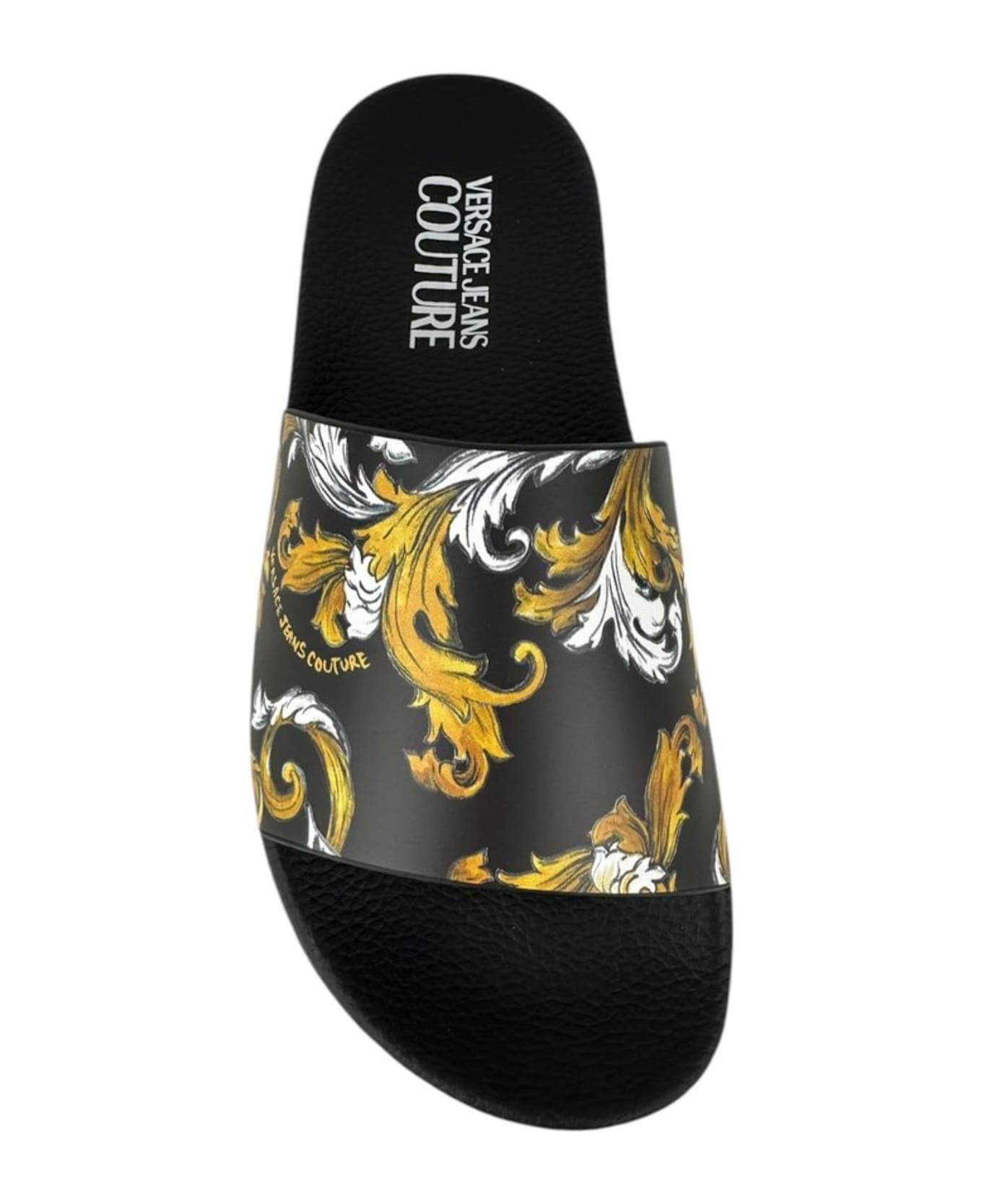 Versace Jeans Couture Rubber Slides - Black