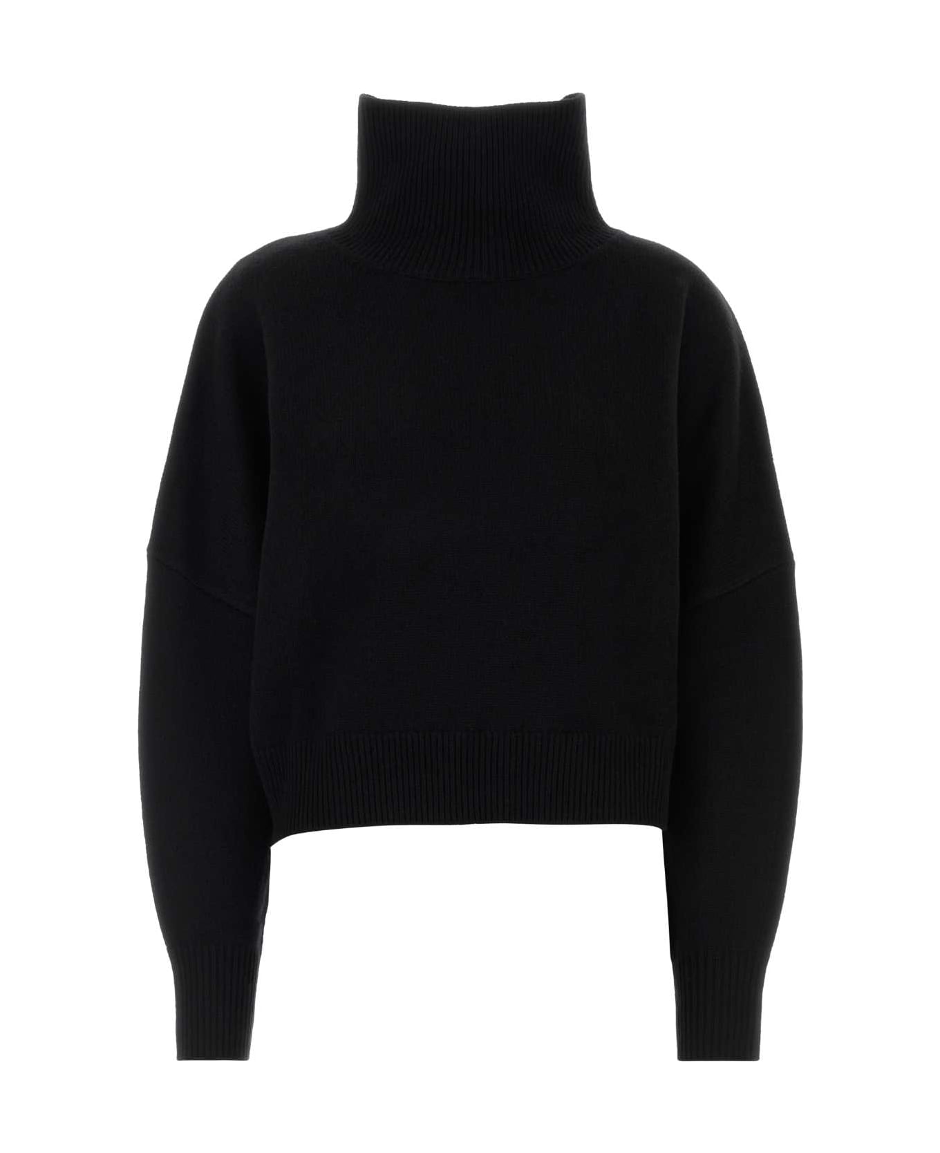Loulou Studio Black Wool Blend Luke Sweater - BLACK