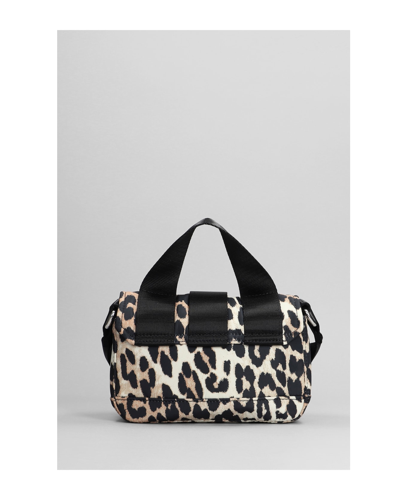 Ganni 'leopard Tech Mini Satchel' Crossbody Bag - Multicolor
