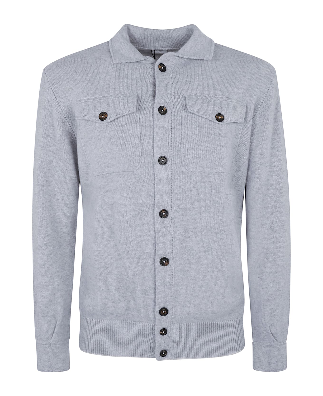 Eleventy Cargo Buttoned Shirt - Grey