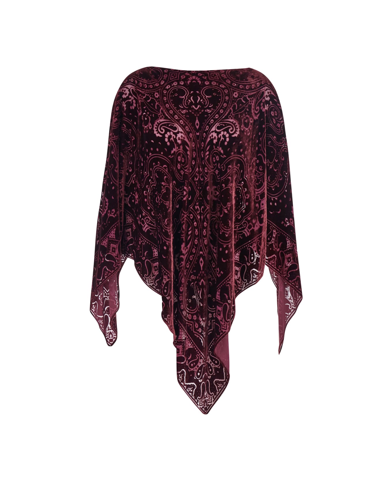 Etro Velvet Cape - Bordeaux