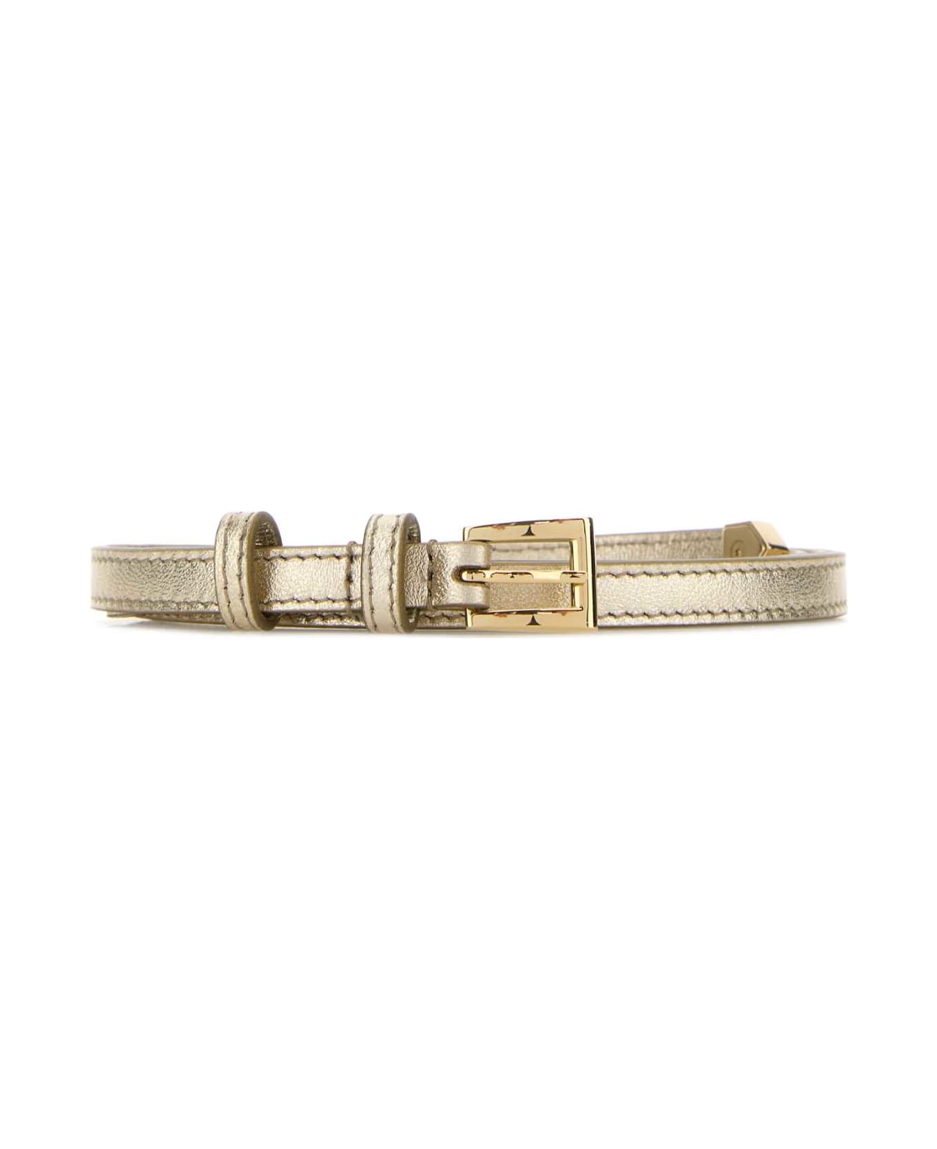 Prada Gold Leather Belt - PIRITE